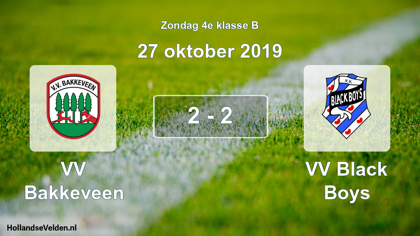 Total number of matches played: VV Bakkeveen - VV Black Boys 2 - 2 (27 October 2019)