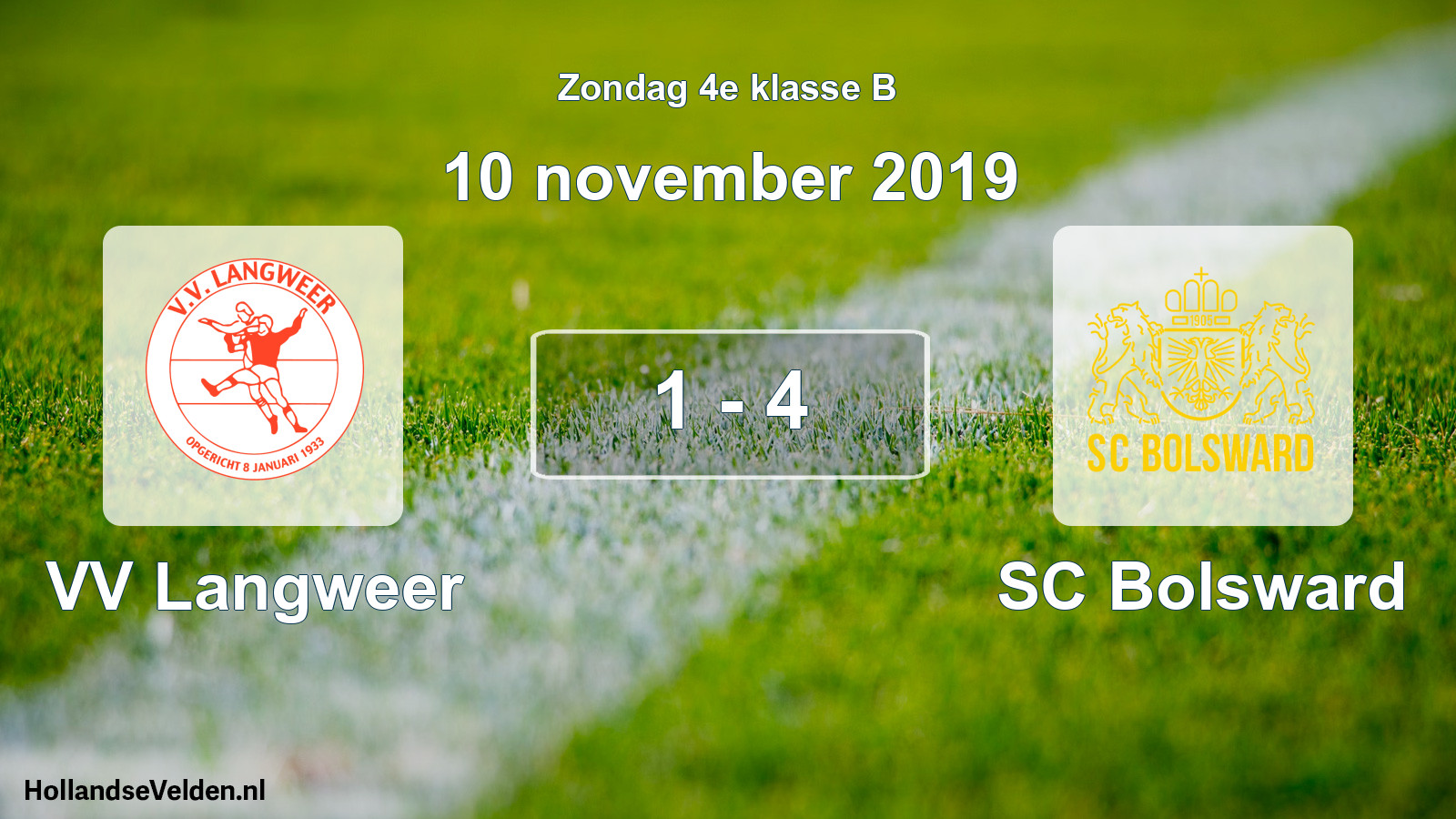 Total number of matches played: VV Langweer - SC Bolsward 1 - 4 (10 November 2019)