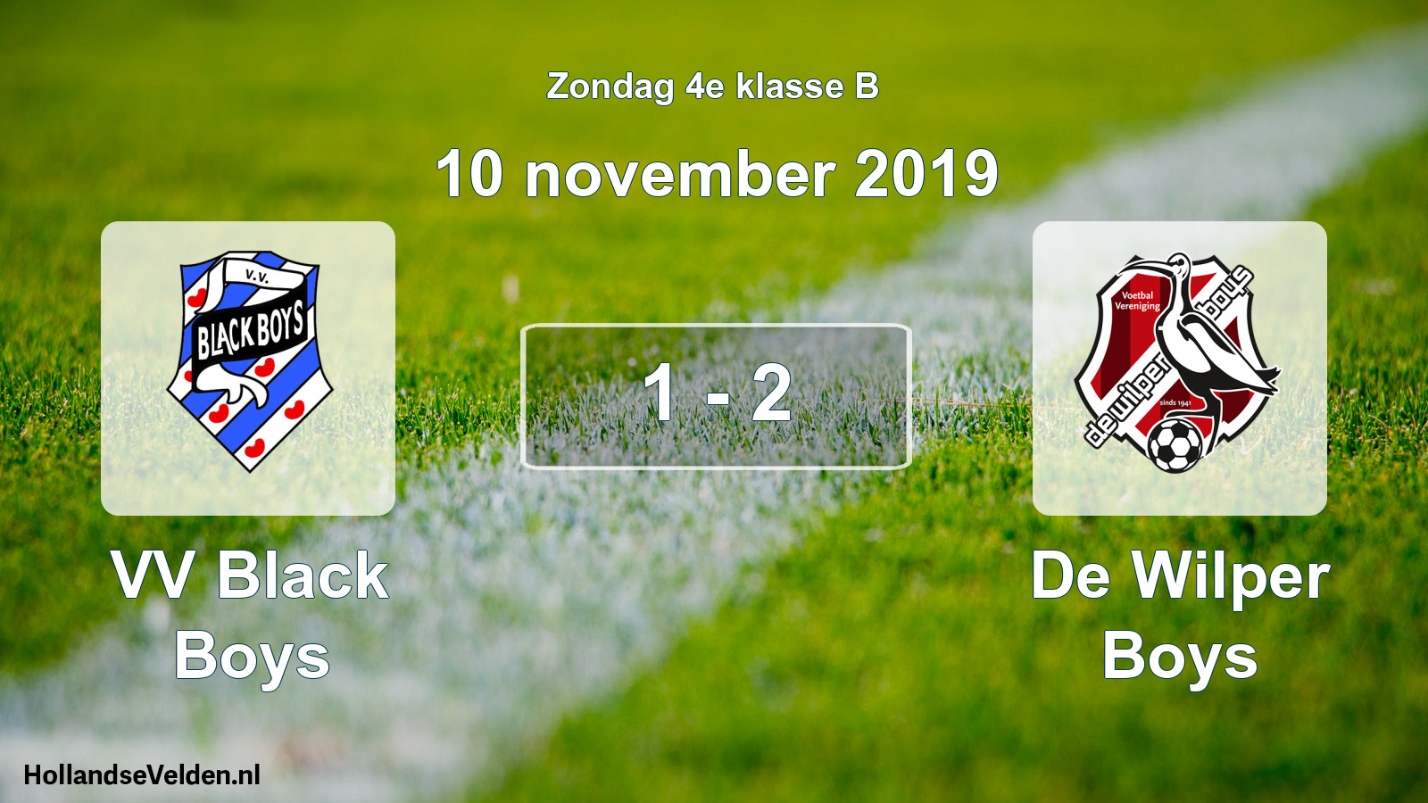 Total number of matches played: VV Black Boys - De Wilper Boys 1 - 2 (10 November 2019)