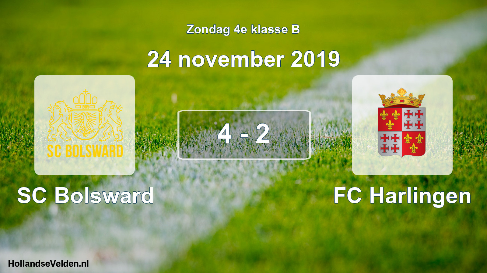 Total number of matches played: SC Bolsward - FC Harlingen 4 - 2 (24 November 2019)
