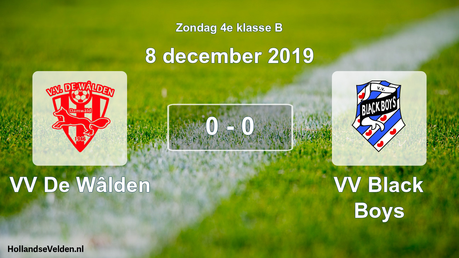 Total number of matches played: VV De Wâlden - VV Black Boys 0 - 0 (8 December 2019)