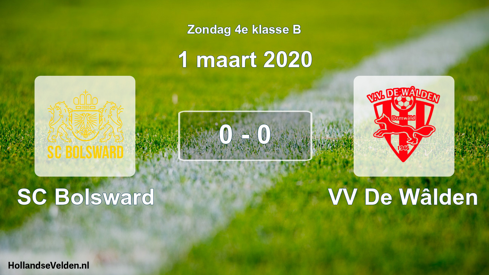 Total number of matches played: SC Bolsward - VV De Wâlden 0 - 0 (1 March 2020)