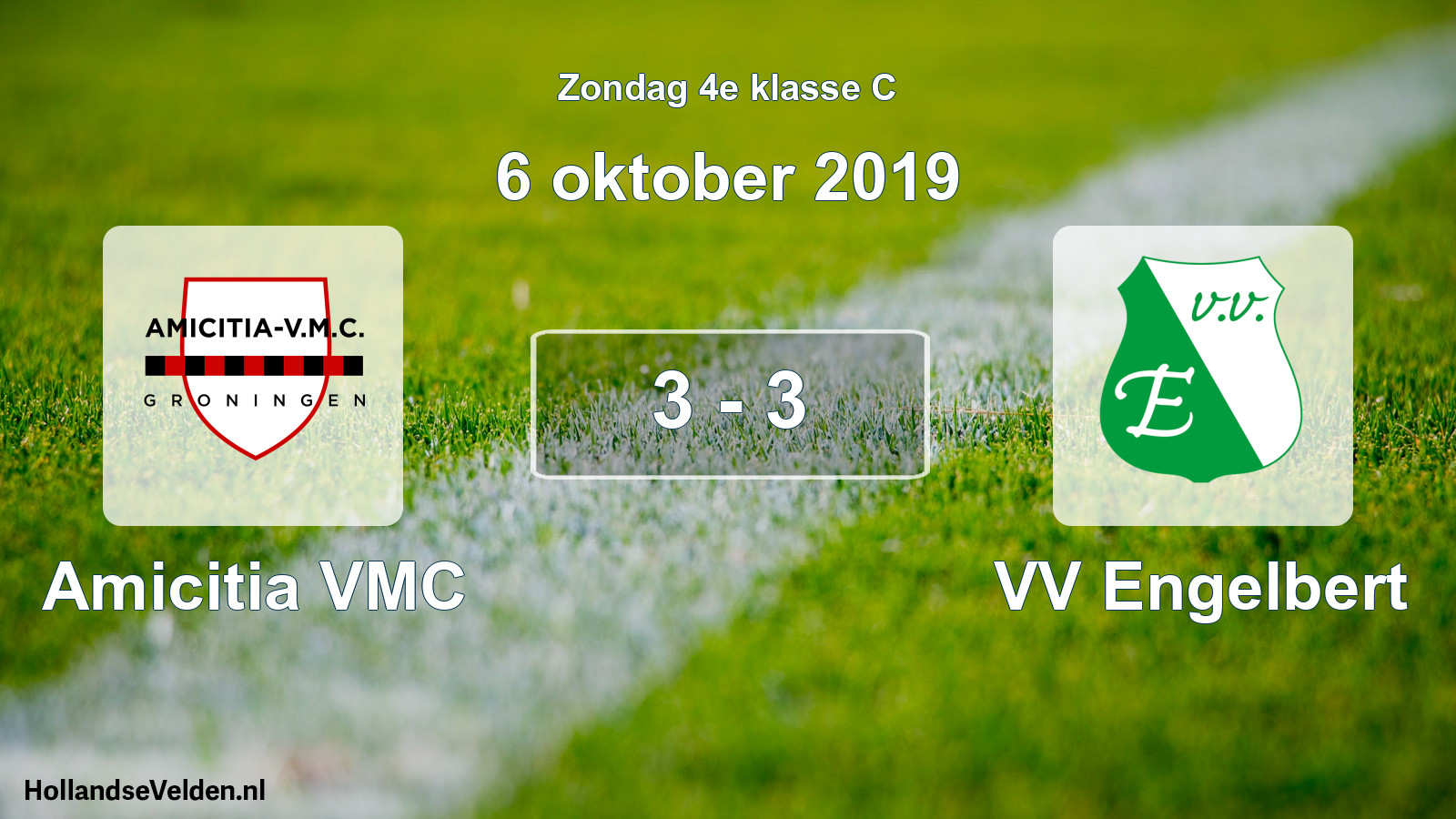 Total number of matches played: Amicitia VMC - VV Engelbert 3 - 3 (6 October 2019)