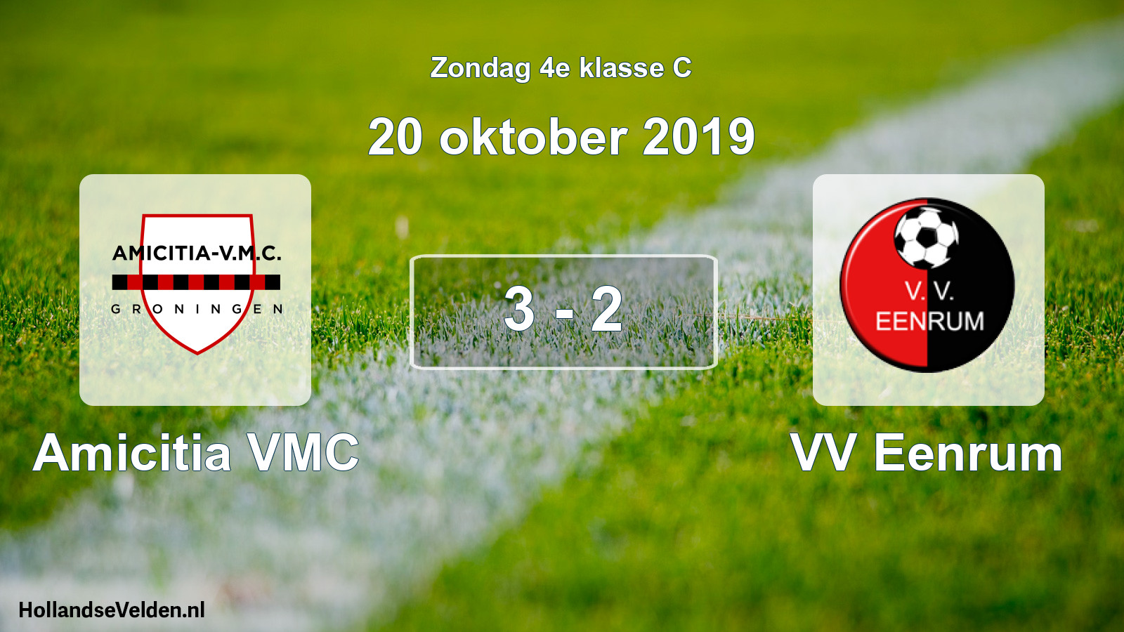 Total number of matches played: Amicitia VMC - VV Eenrum 3 - 2 (20 October 2019)