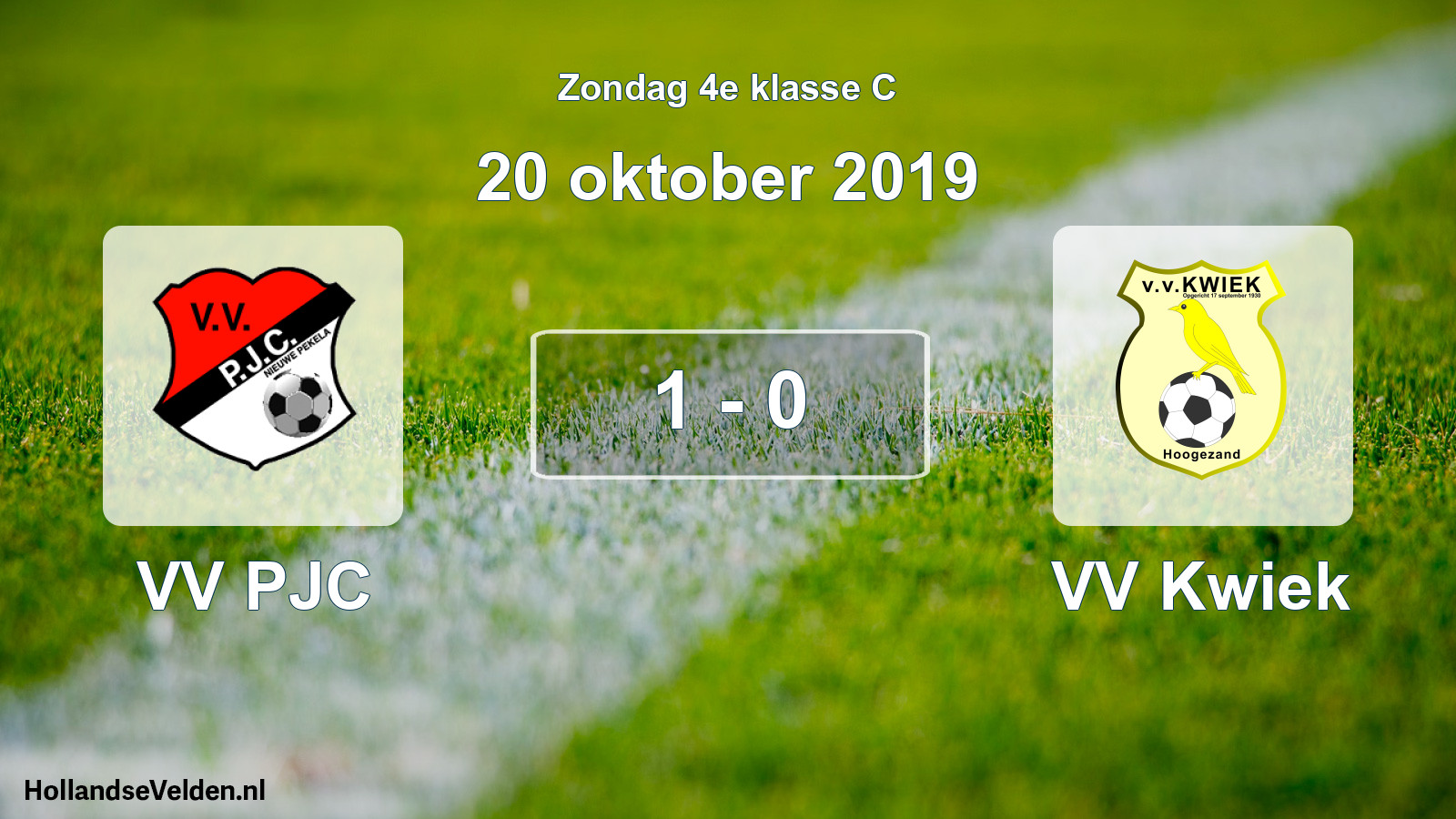 Total number of matches played: VV PJC - VV Kwiek 1 - 0 (20 October 2019)