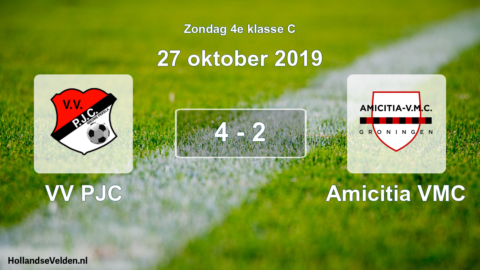 Total number of matches played: VV PJC - Amicitia VMC 4 - 2 (27 October 2019)