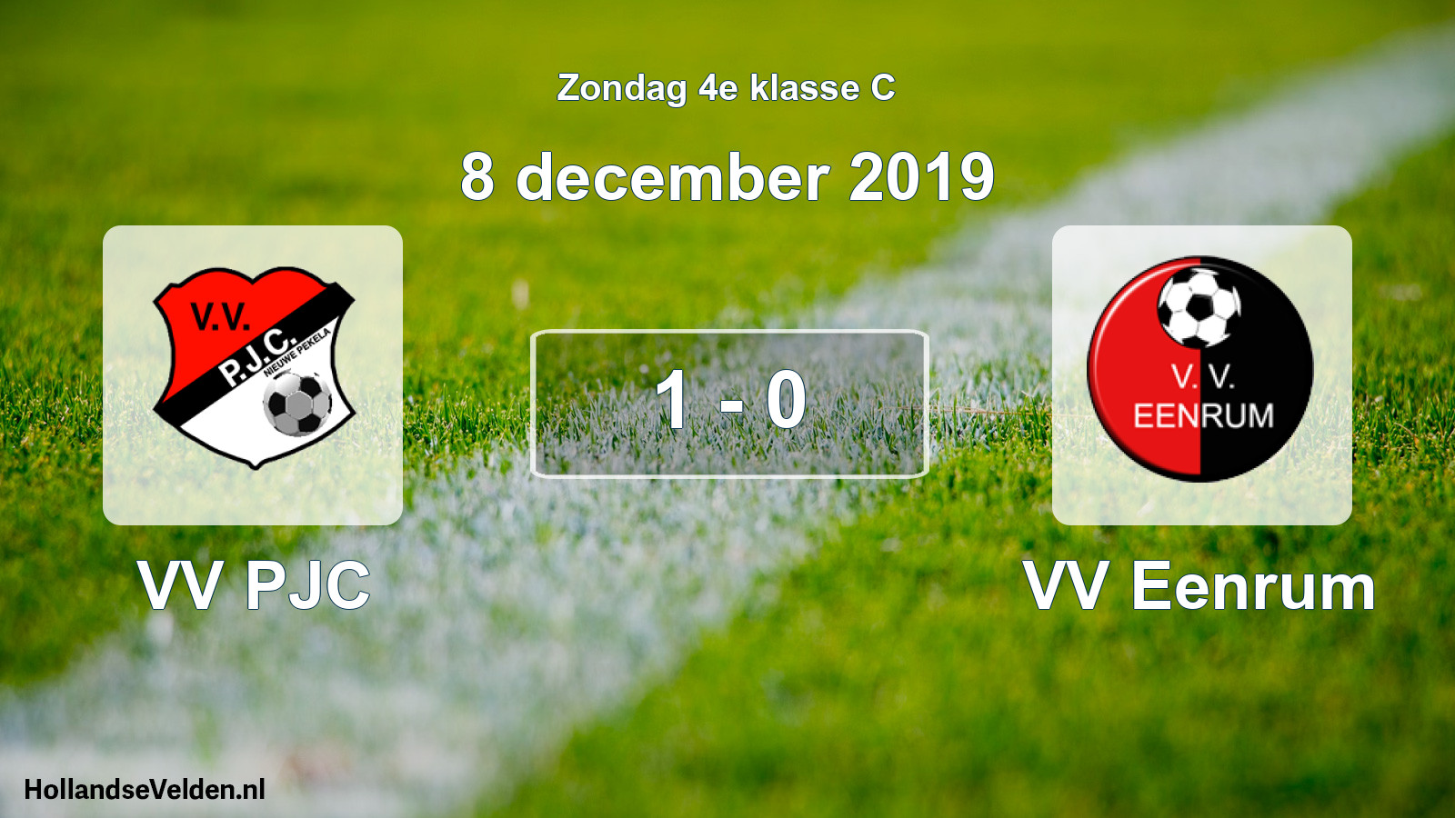 Total number of matches played: VV PJC - VV Eenrum 1 - 0 (8 December 2019)