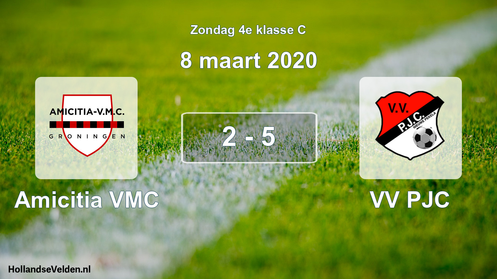 Total number of matches played: Amicitia VMC - VV PJC 2 - 5 (8 March 2020)