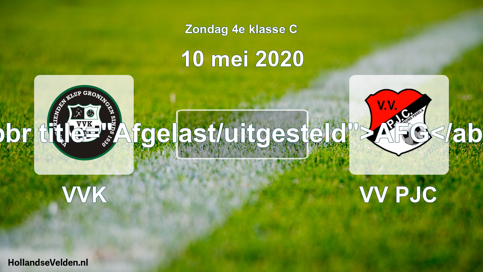 Scheduled Match: VVK - VV PJC (10 May 2020)