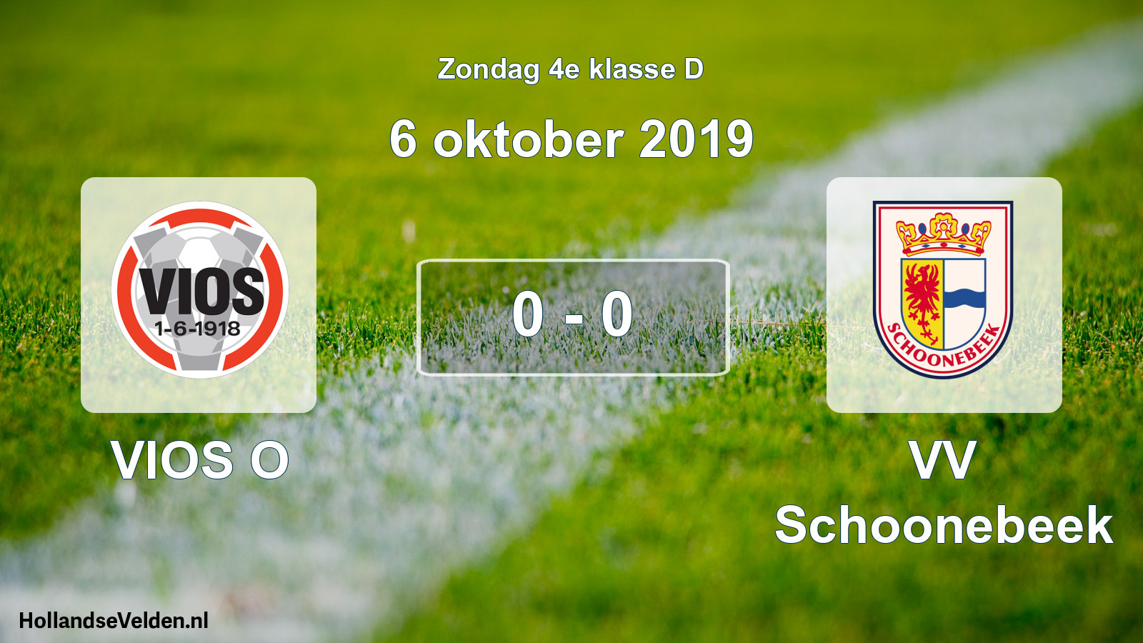 Total number of matches played: VIOS O - VV Schoonebeek 0 - 0 (6 October 2019)