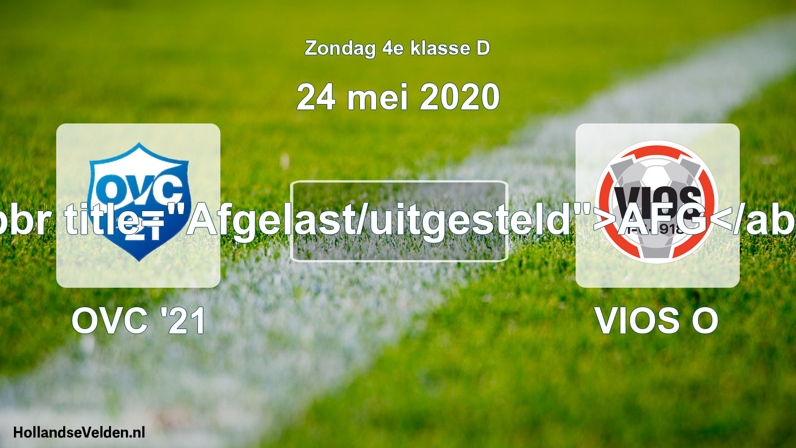 Scheduled Match: OVC '21 - VIOS O (24 May 2020)