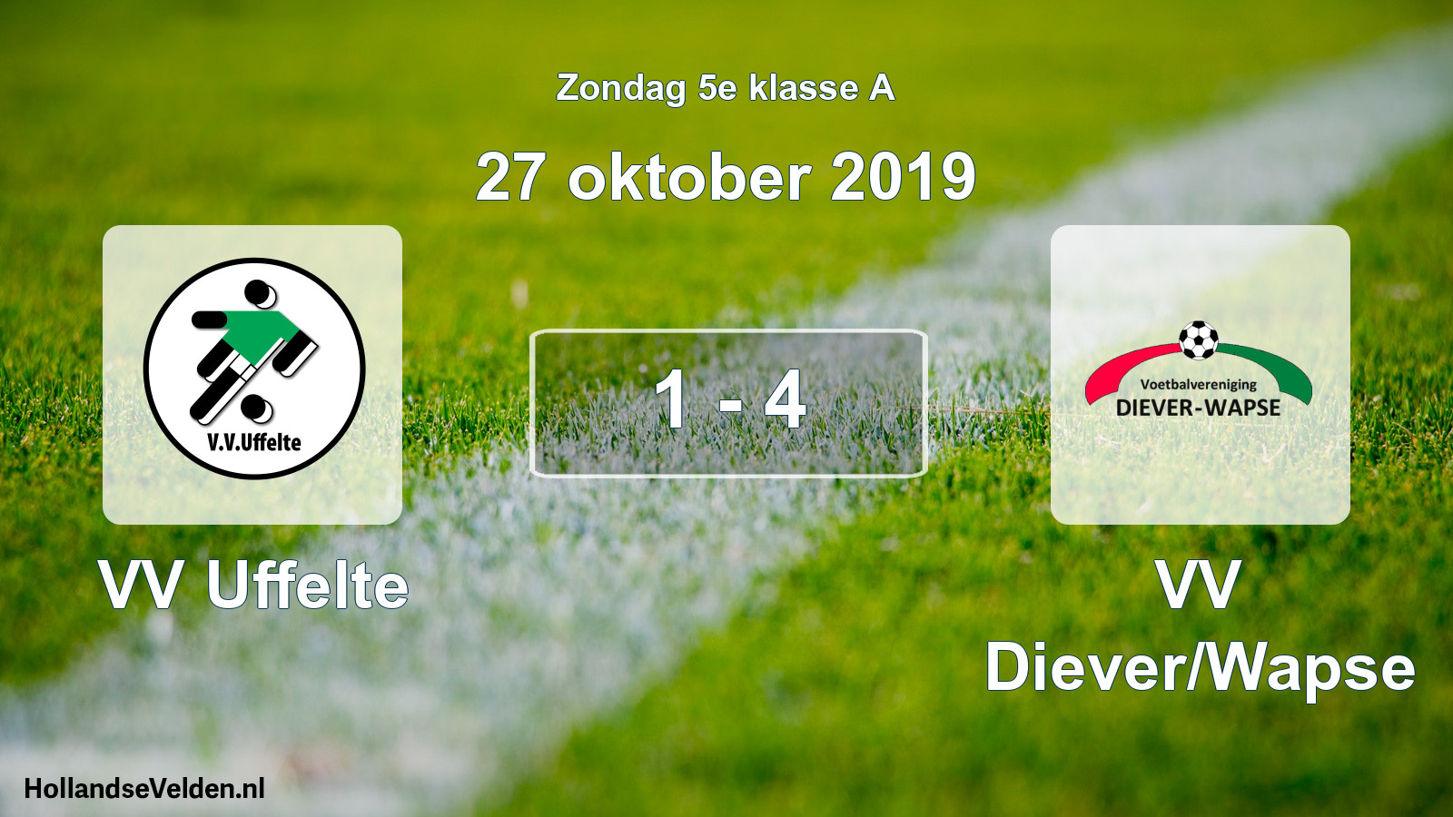 Total number of matches played: VV Uffelte - VV Diever/Wapse 1 - 4 (27 October 2019)