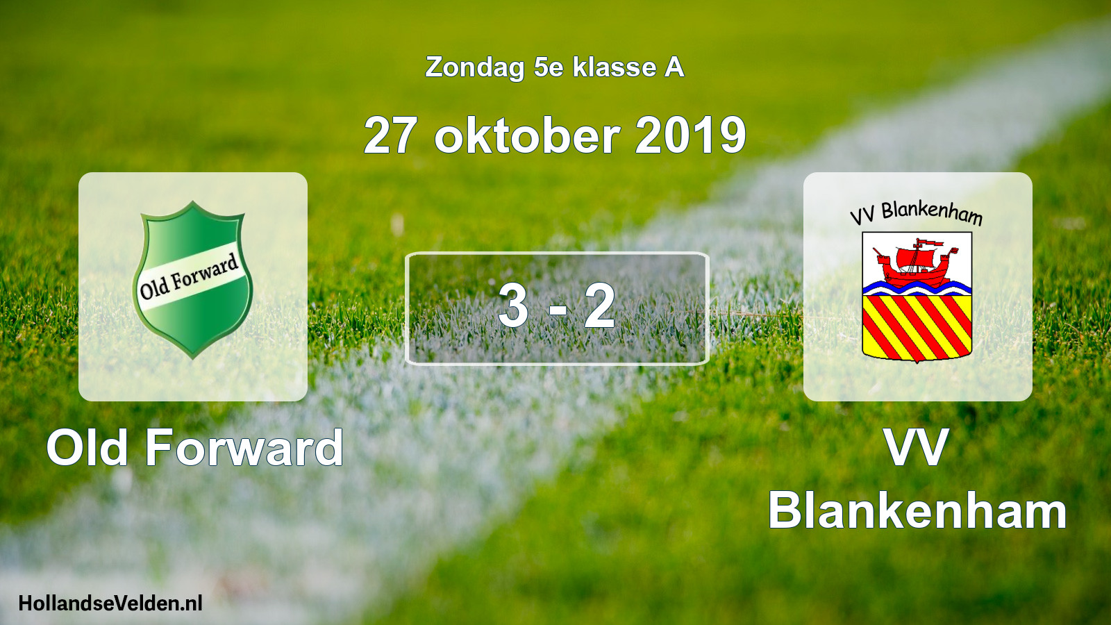 Total number of matches played: Old Forward - VV Blankenham 3 - 2 (27 October 2019)