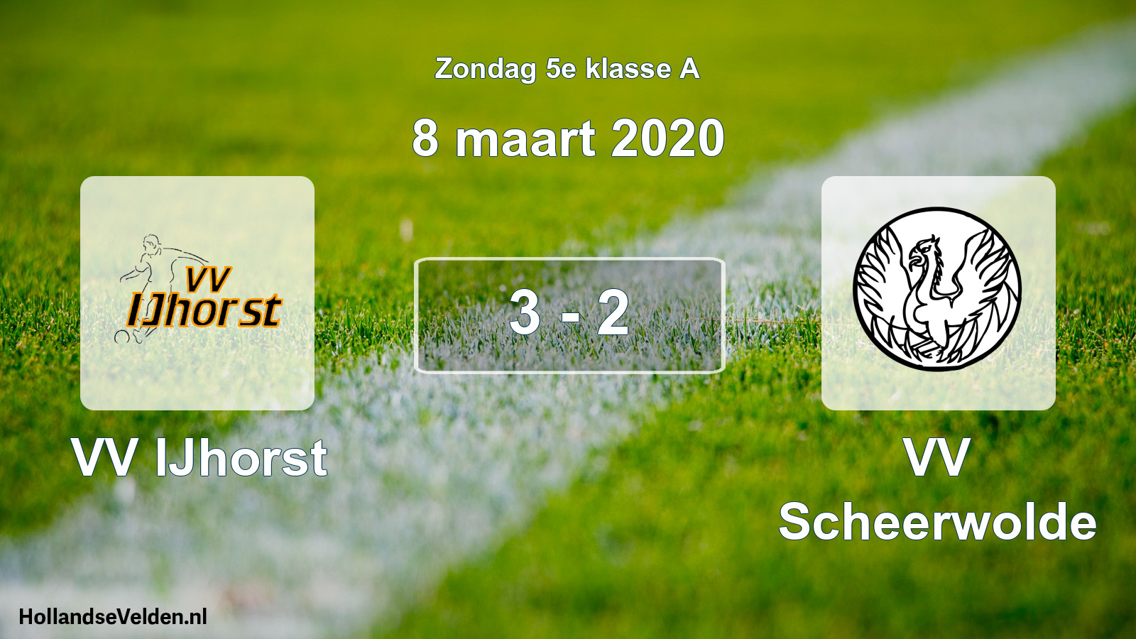 Total number of matches played: VV IJhorst - VV Scheerwolde 3 - 2 (8 March 2020)