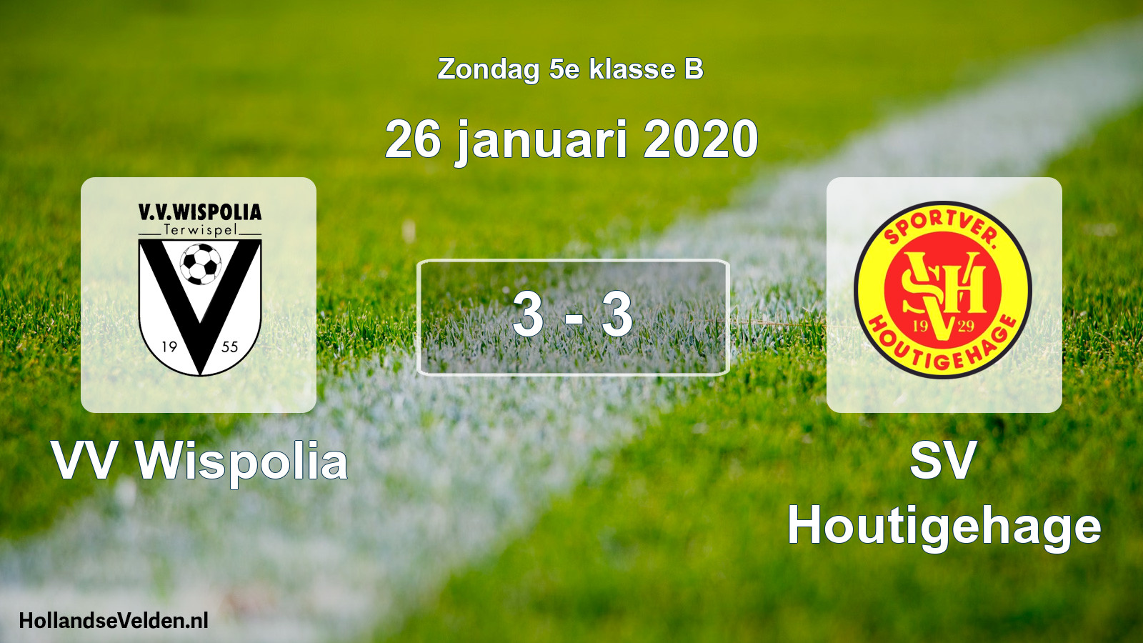 Total number of matches played: VV Wispolia - SV Houtigehage 3 - 3 (26 January 2020)
