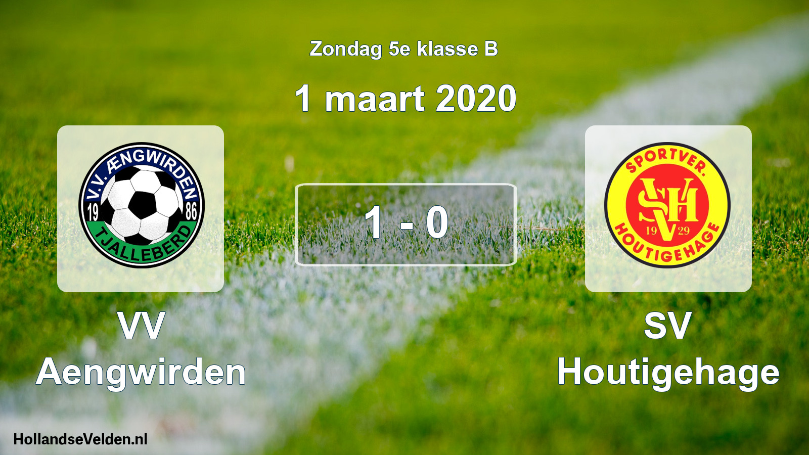 Total number of matches played: VV Aengwirden - SV Houtigehage 1 - 0 (1 March 2020)