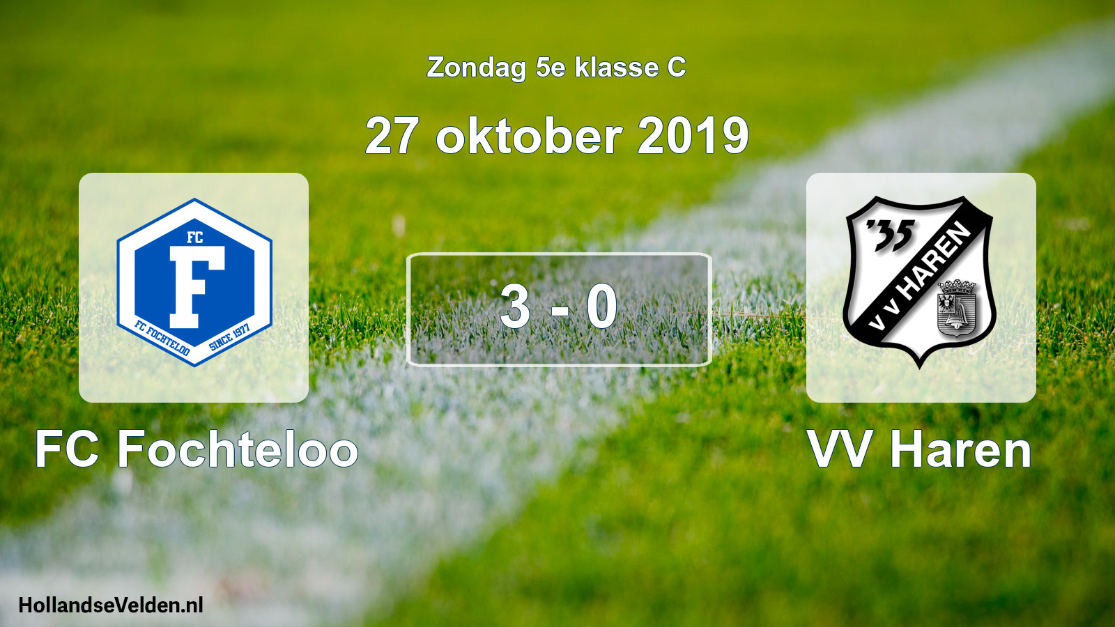 Total number of matches played: FC Fochteloo - VV Haren 3 - 0 (27 October 2019)
