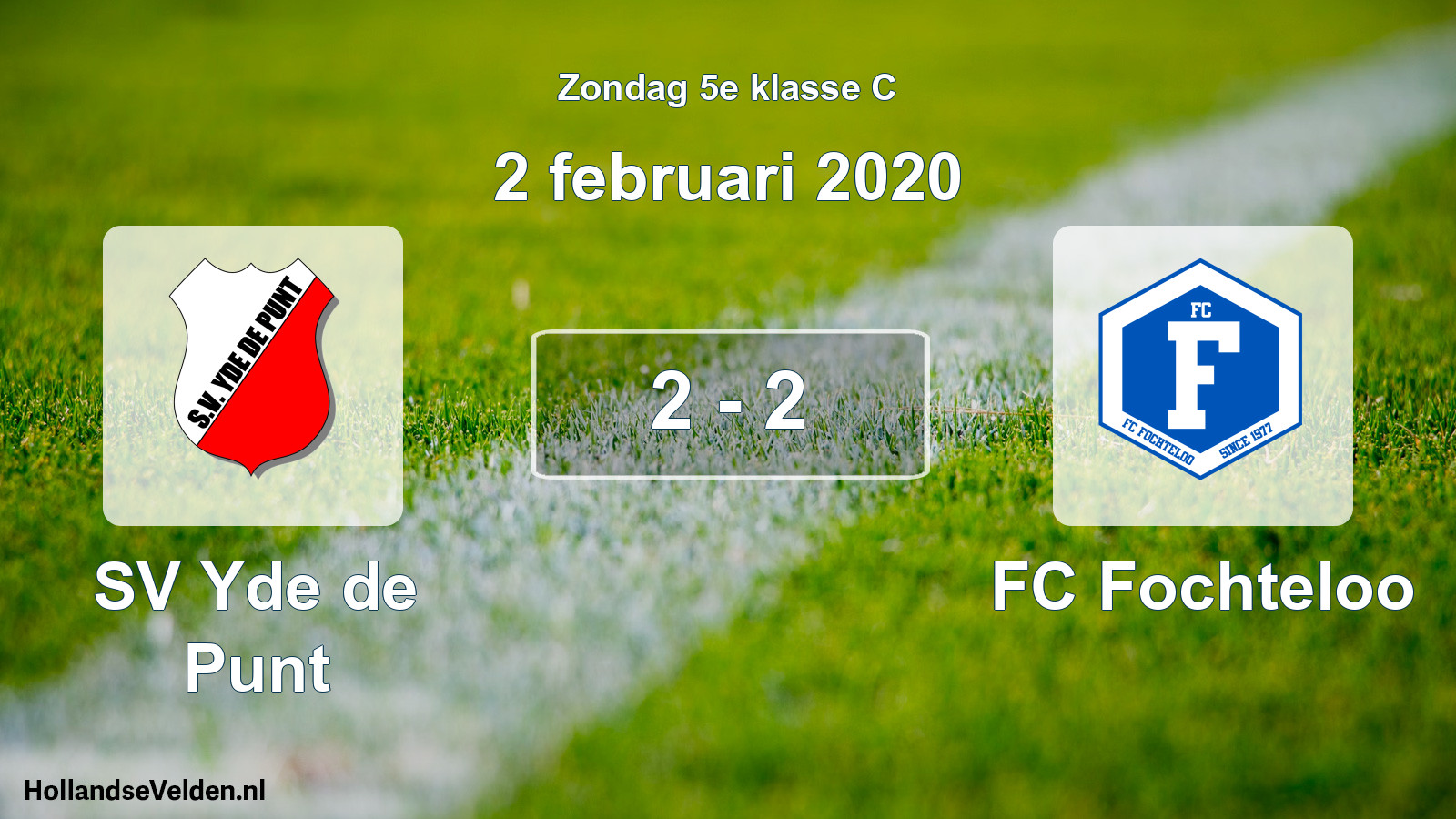 Total number of matches played: SV Yde de Punt - FC Fochteloo 2 - 2 (2 February 2020)