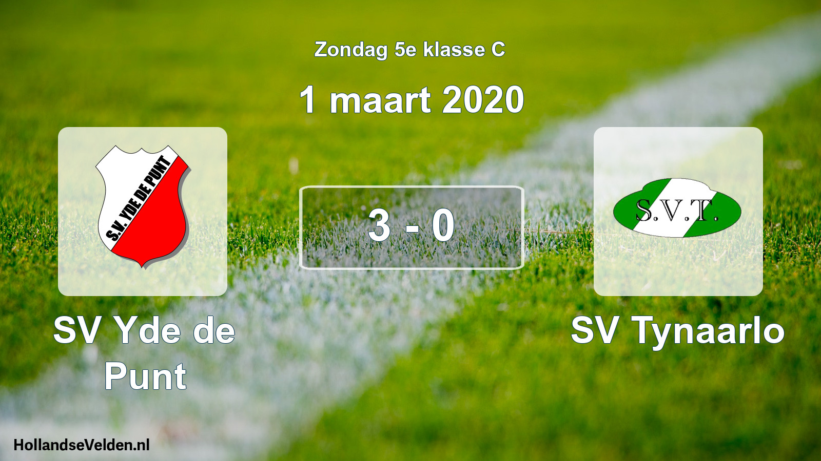 Total number of matches played: SV Yde de Punt - SV Tynaarlo 3 - 0 (1 March 2020)