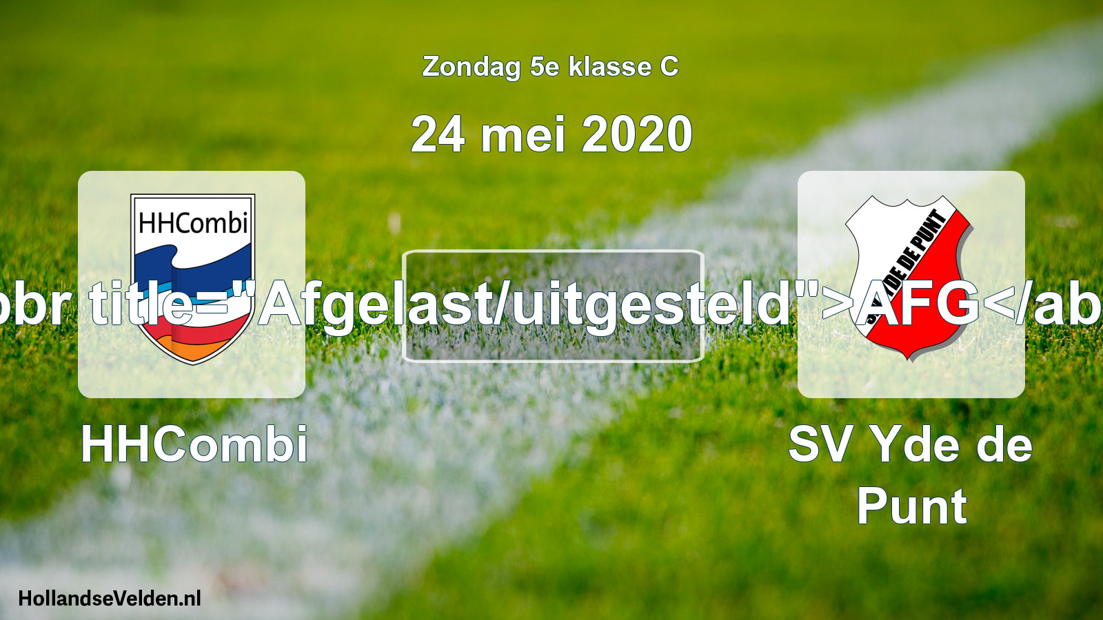 Scheduled Match: HHCombi - SV Yde de Punt (24 May 2020)