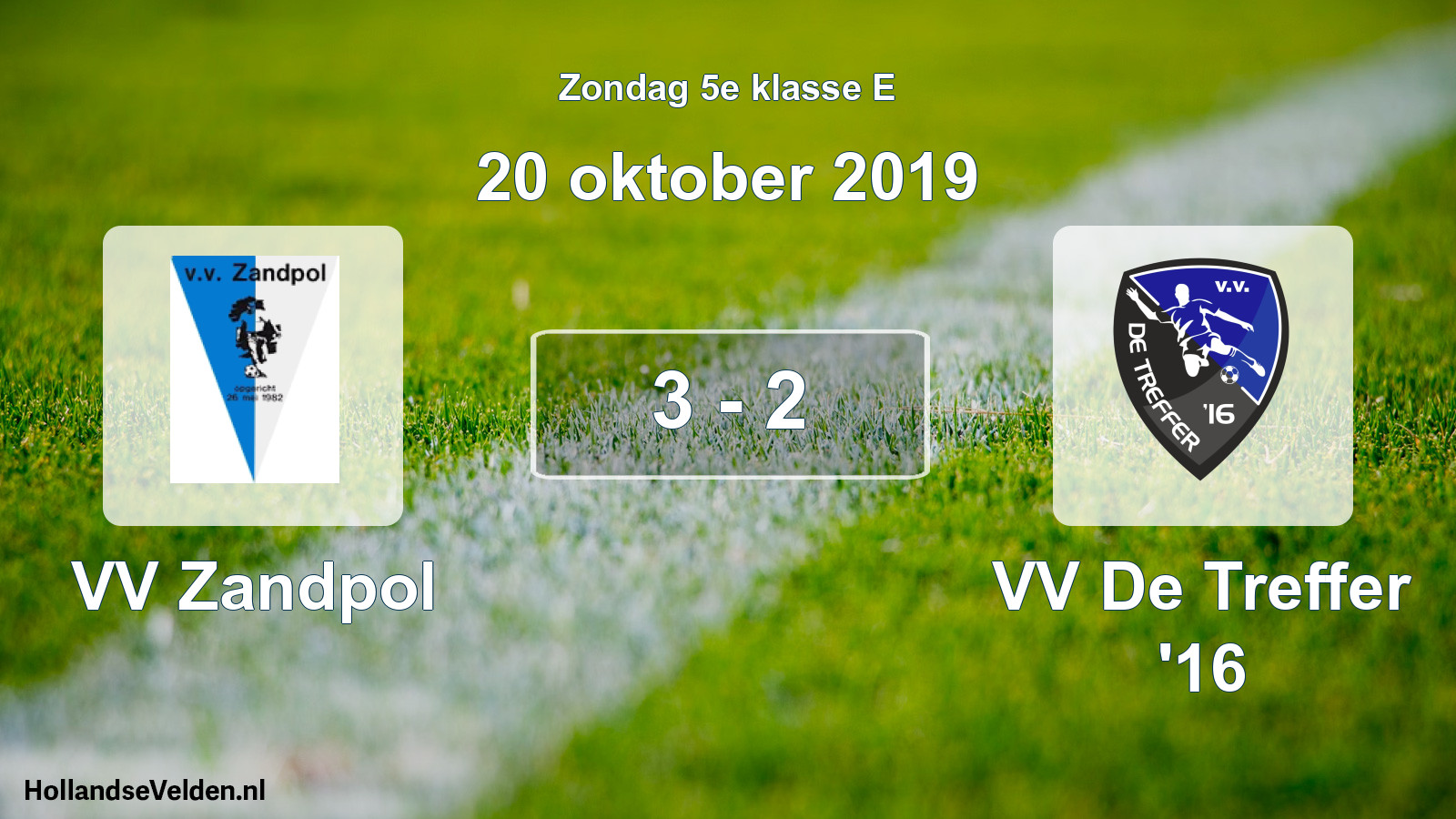 Total number of matches played: VV Zandpol - VV De Treffer '16 3 - 2 (20 October 2019)