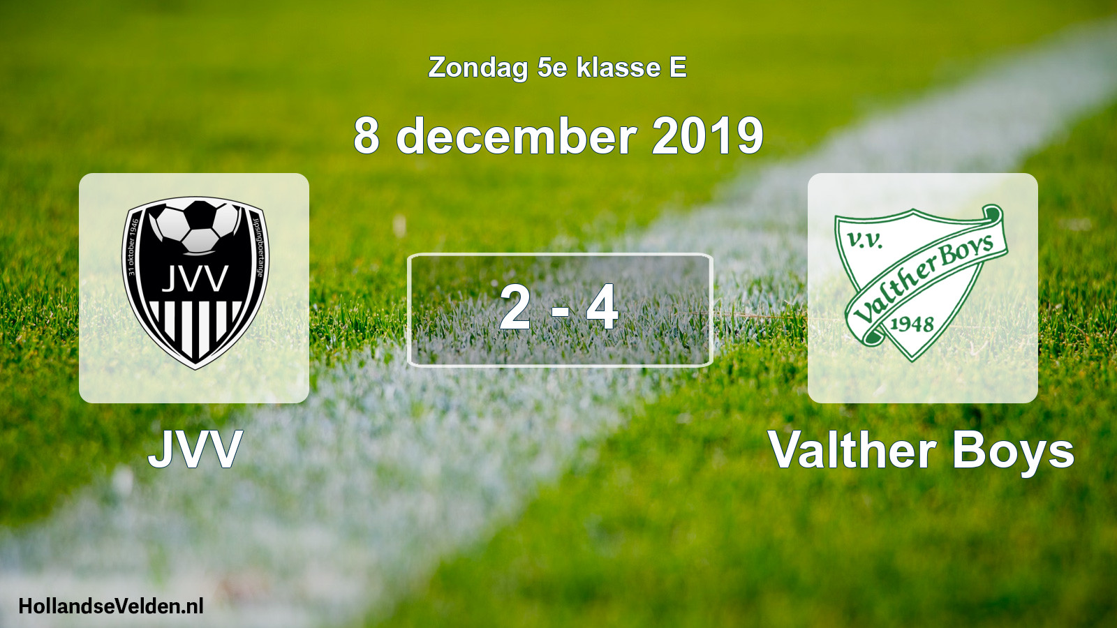 Total number of matches played: JVV - Valther Boys 2 - 4 (8 December 2019)