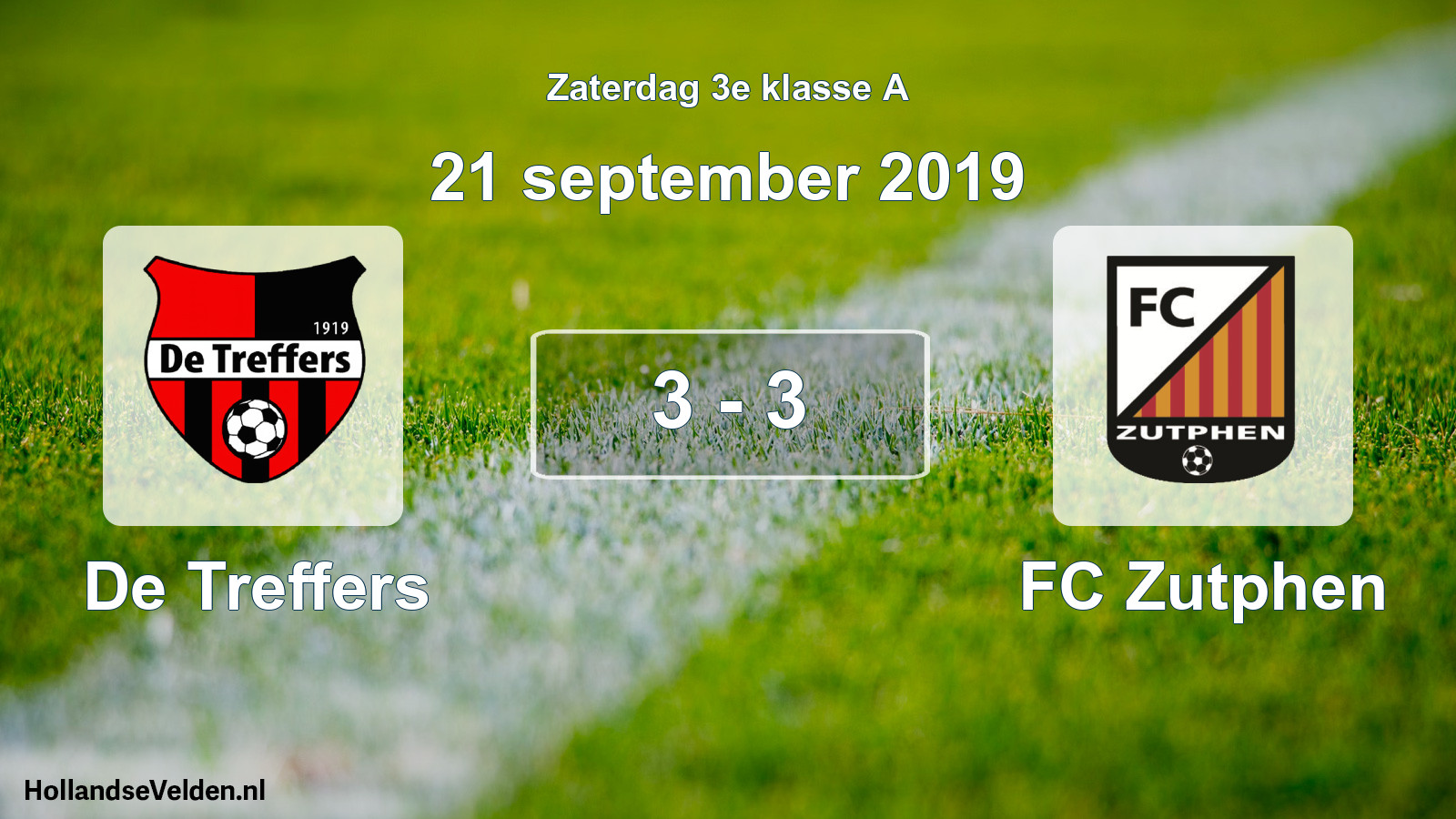 Total number of matches played: De Treffers - FC Zutphen 3 - 3 (21 September 2019)
