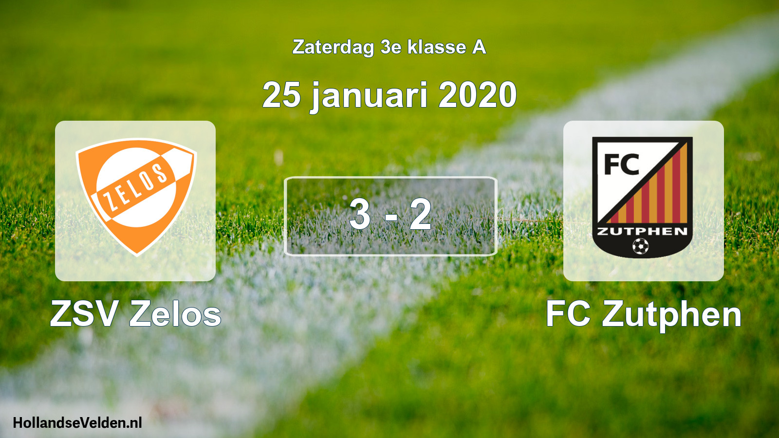 Total number of matches played: ZSV Zelos - FC Zutphen 3 - 2 (25 January 2020)