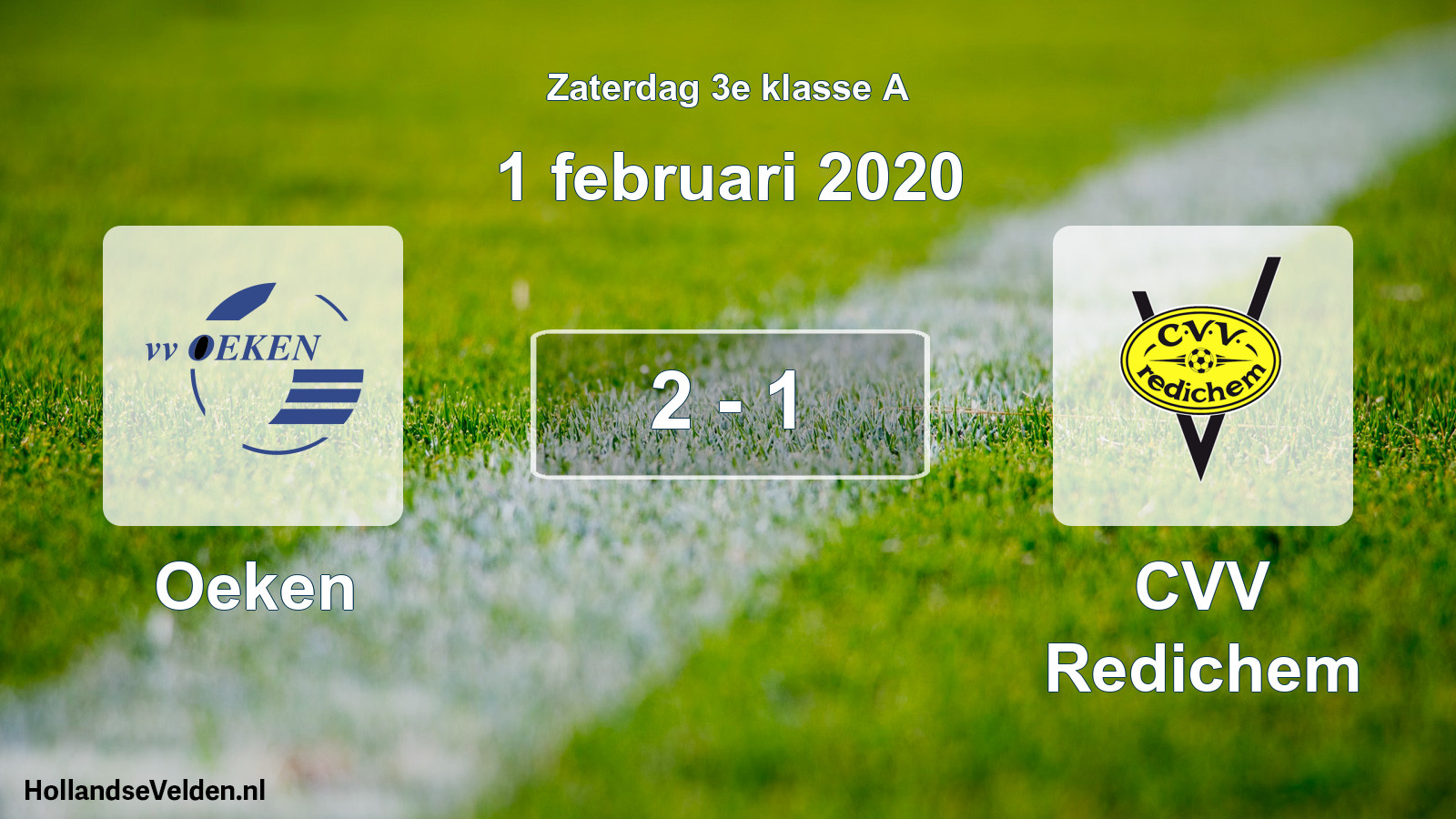 Total number of matches played: Oeken - CVV Redichem 2 - 1 (1 February 2020)