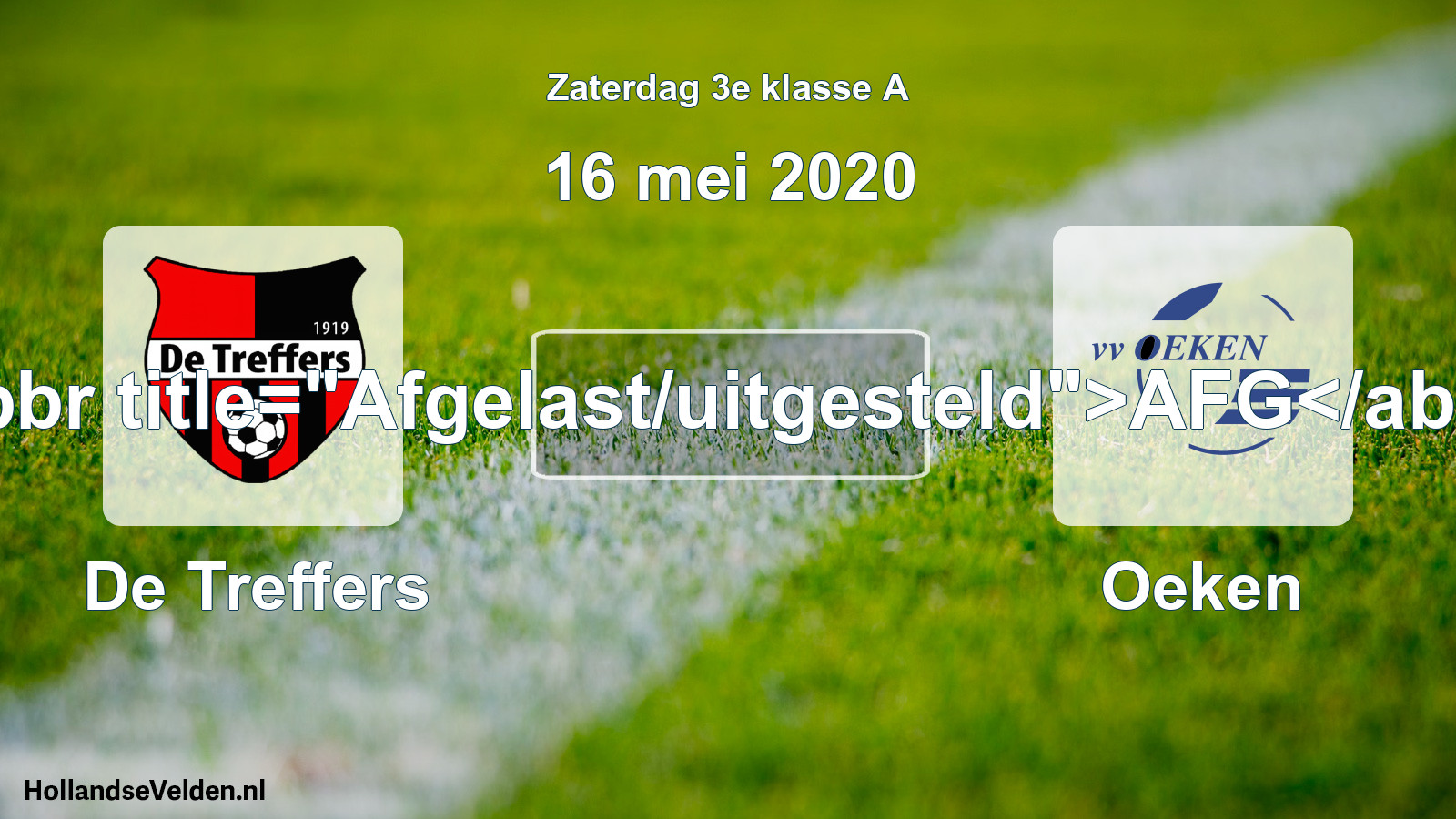 Scheduled Match: De Treffers - Oeken (16 May 2020)