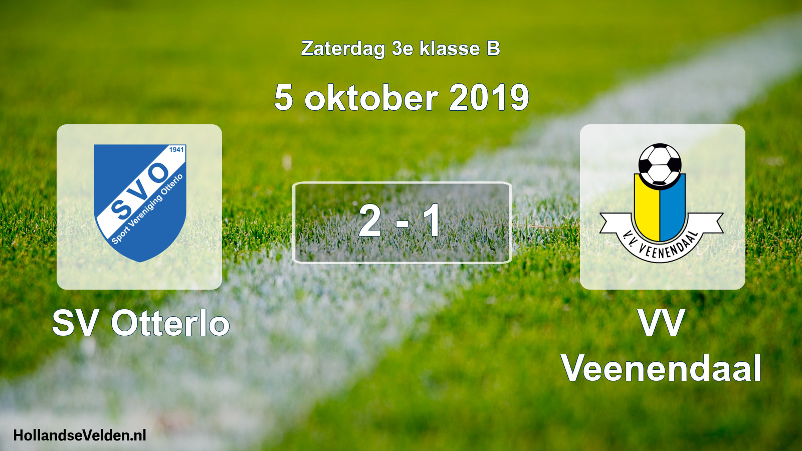 Total number of matches played: SV Otterlo - VV Veenendaal 2 - 1 (5 October 2019)