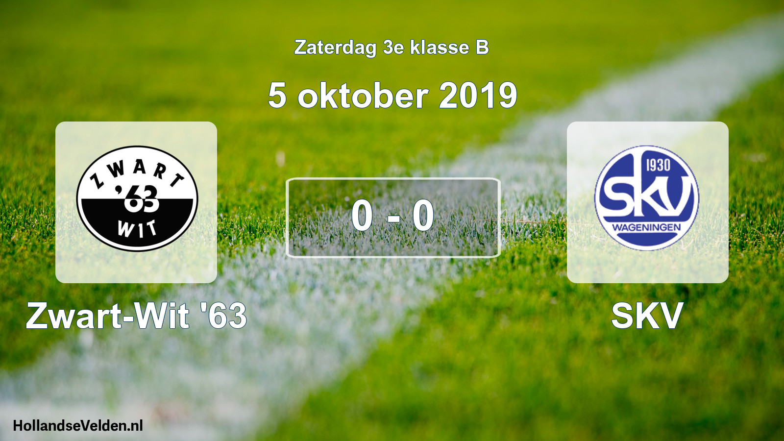 Total number of matches played: Zwart-Wit '63 - SKV 0 - 0 (5 October 2019)
