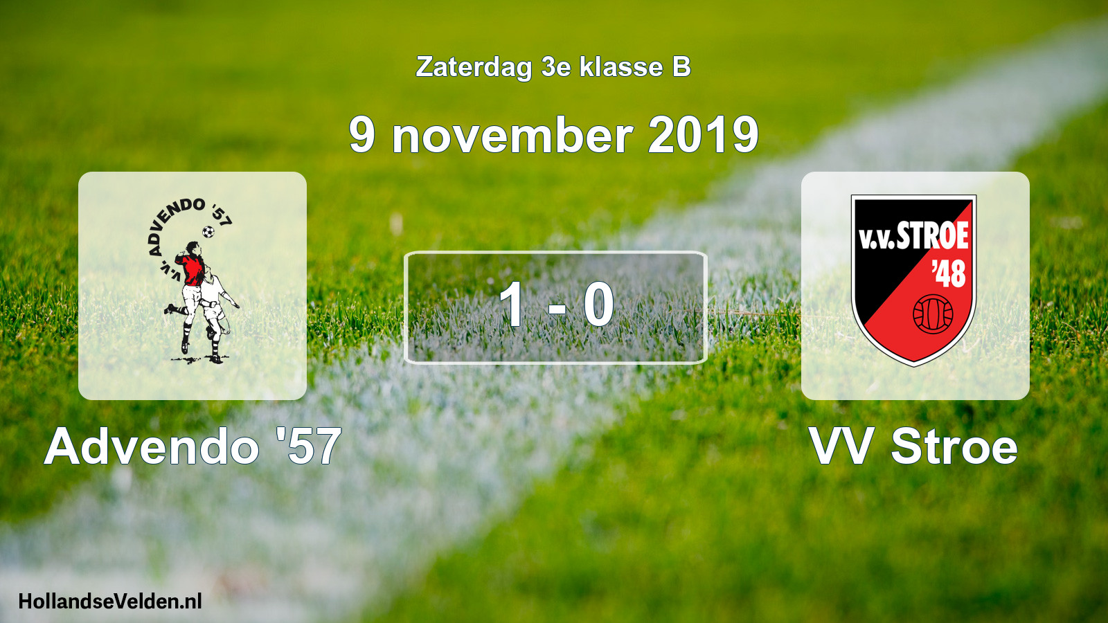 Total number of matches played: Advendo '57 - VV Stroe 1 - 0 (9 November 2019)