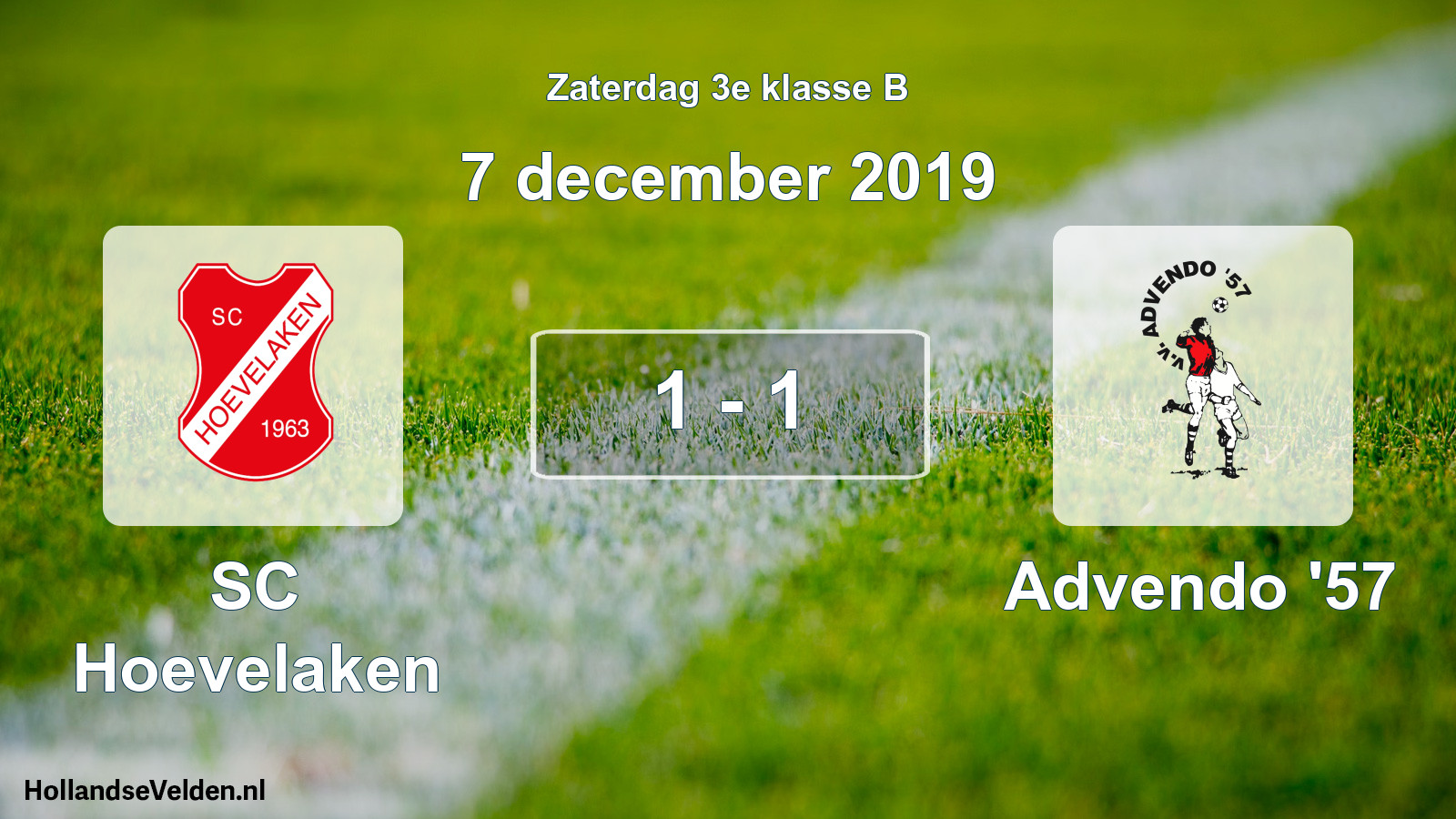 Total number of matches played: SC Hoevelaken - Advendo '57 1 - 1 (7 December 2019)