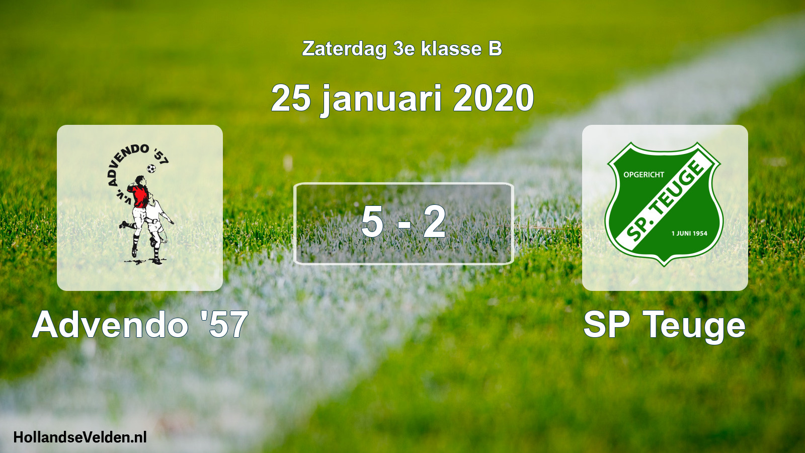 Total number of matches played: Advendo '57 - SP Teuge 5 - 2 (25 January 2020)