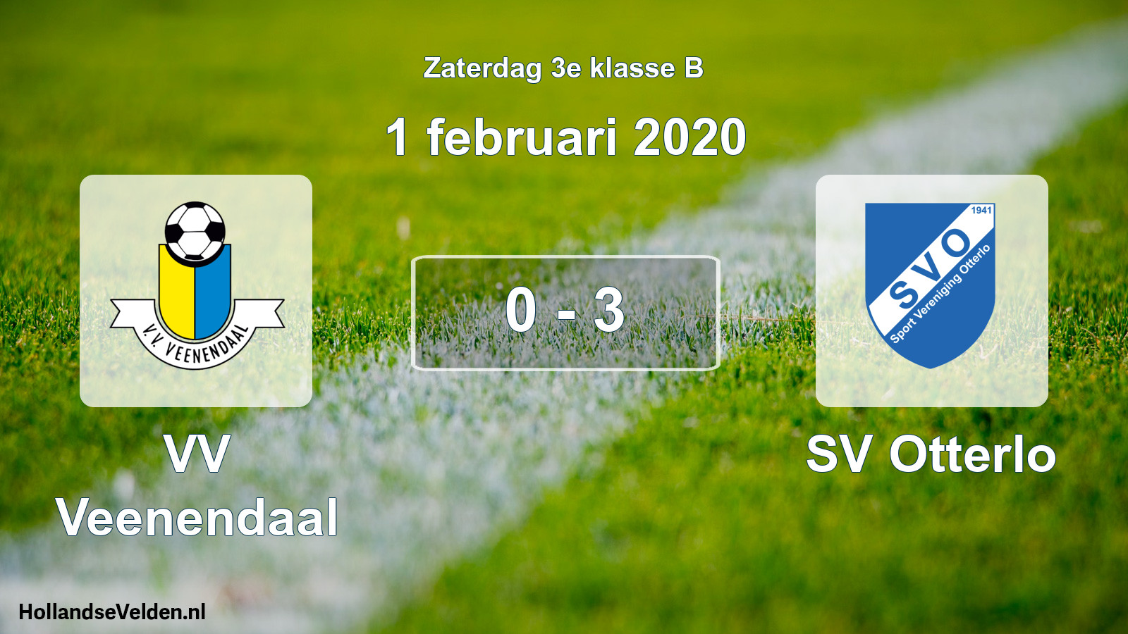 Total number of matches played: VV Veenendaal - SV Otterlo 0 - 3 (1 February 2020)