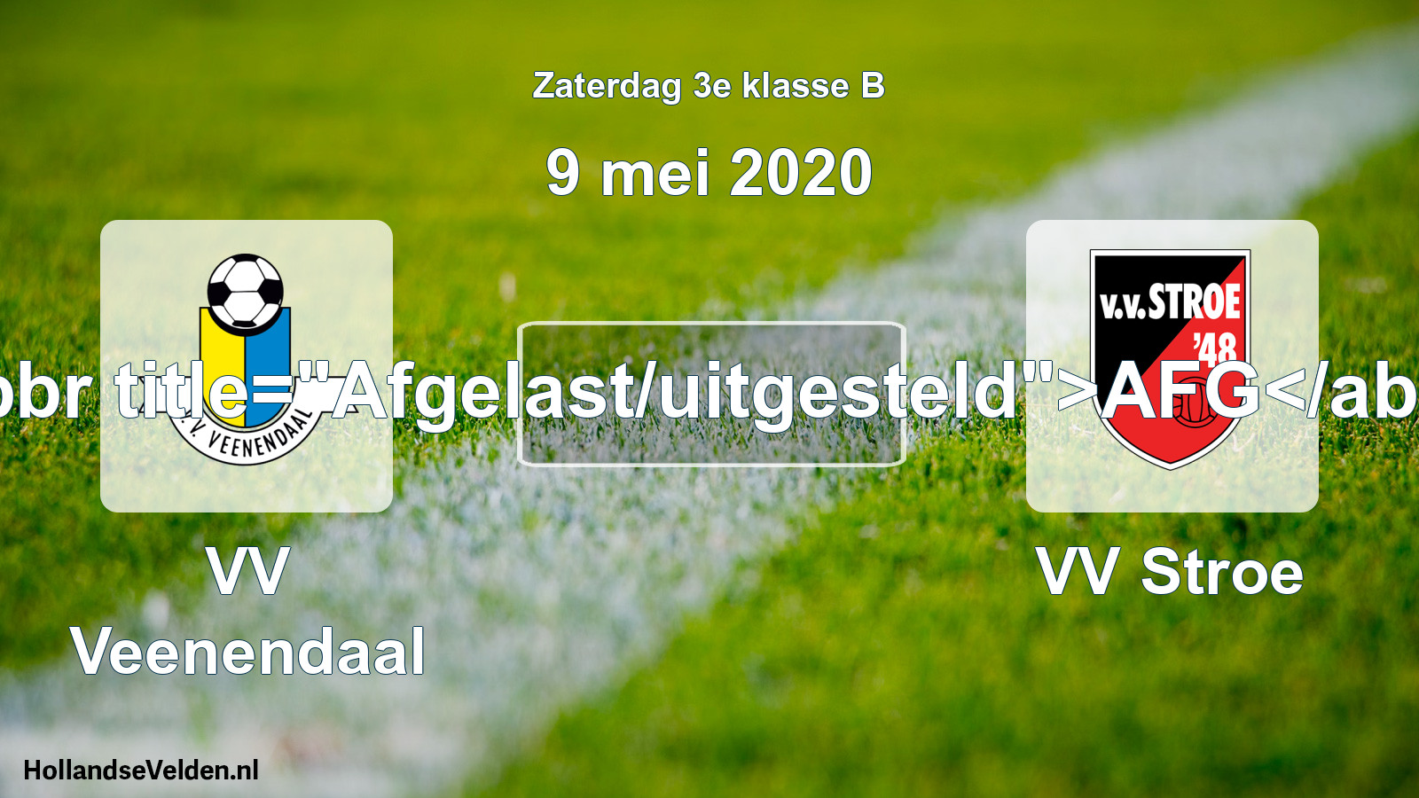 Scheduled Match: VV Veenendaal - VV Stroe (9 May 2020)