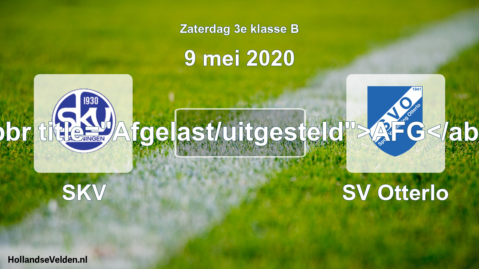 Scheduled Match: SKV - SV Otterlo (9 May 2020)