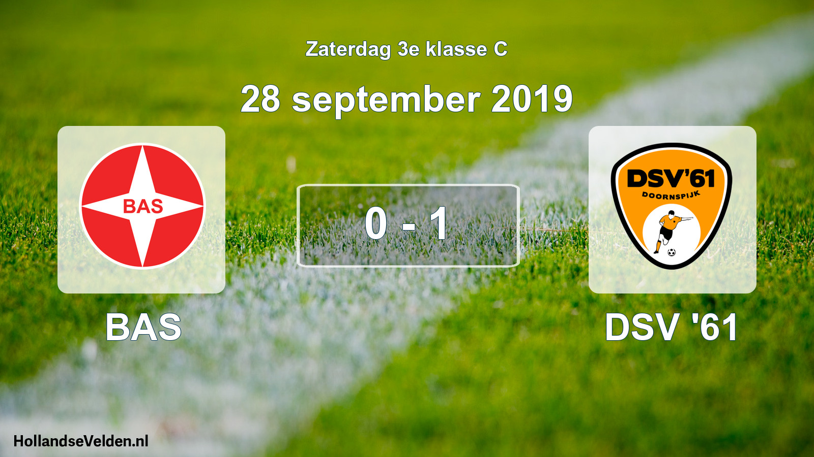 Total number of matches played: BAS - DSV '61 0 - 1 (28 September 2019)