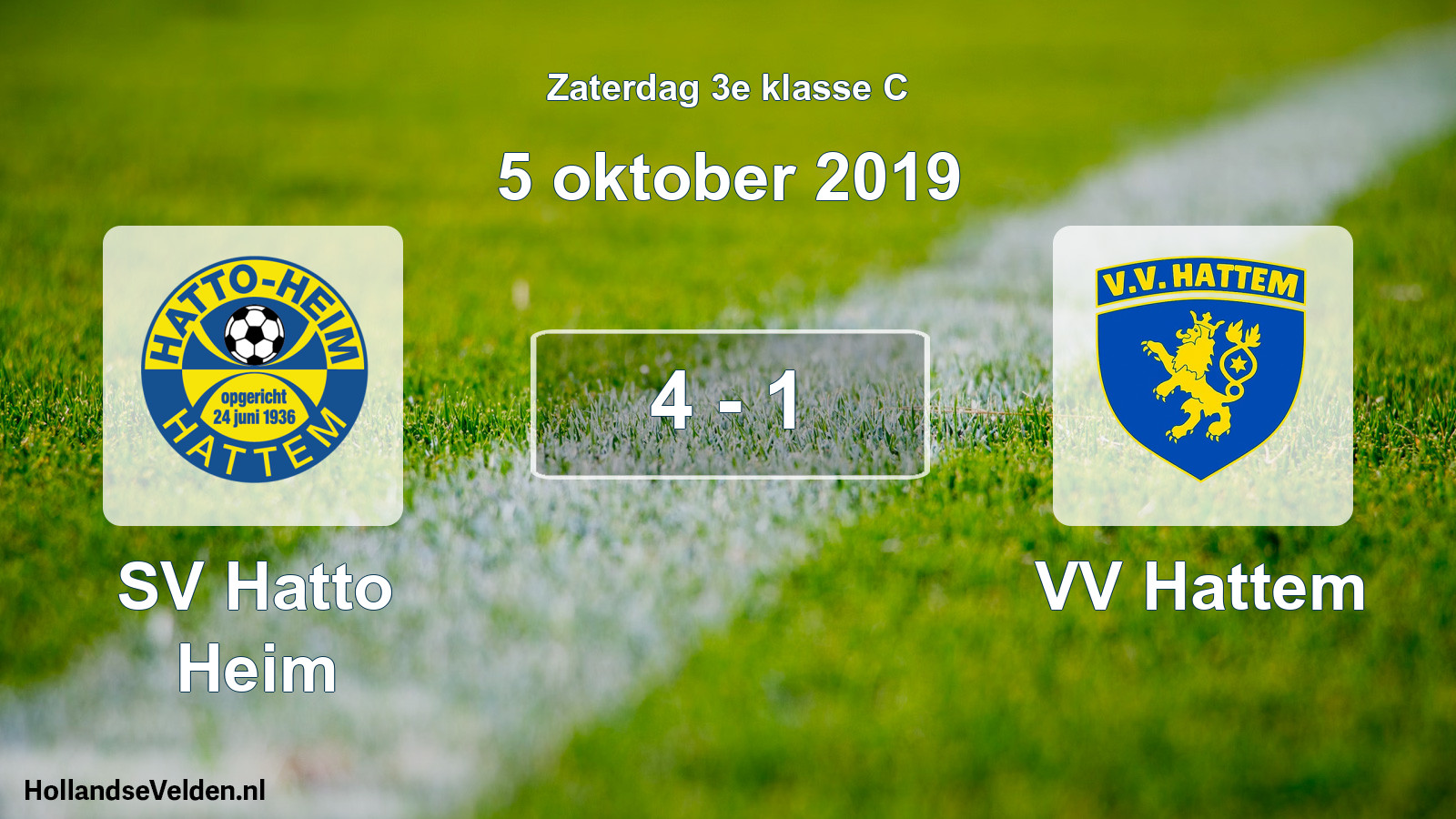 Total number of matches played: SV Hatto Heim - VV Hattem 4 - 1 (5 October 2019)