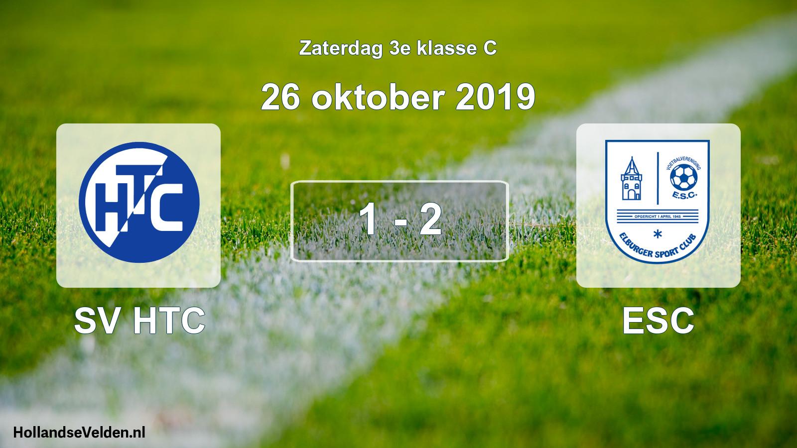 Total number of matches played: SV HTC - ESC 1 - 2 (26 October 2019)