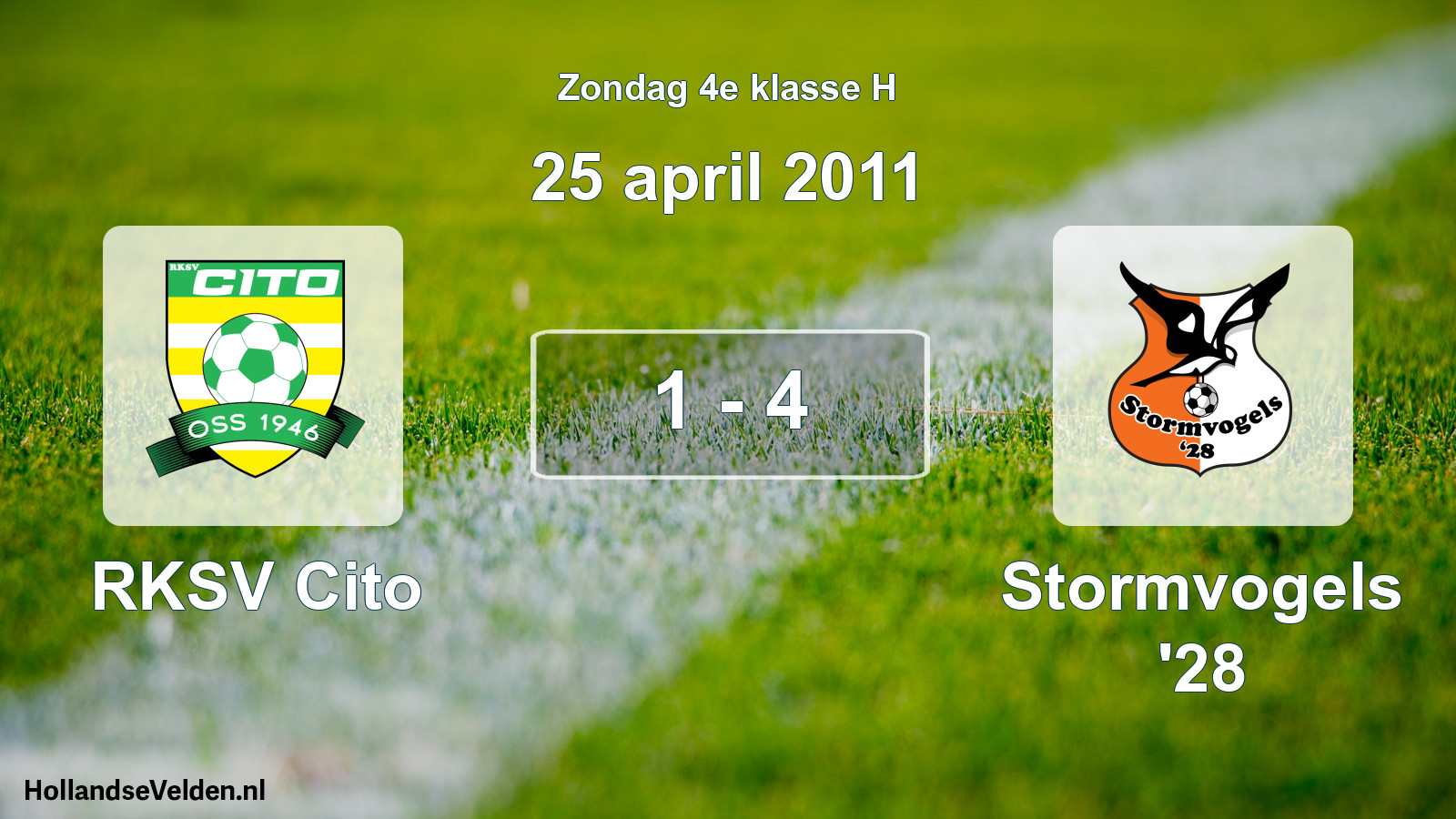 Total number of matches played: RKSV Cito - Stormvogels '28 1 - 4 (25 April 2011)