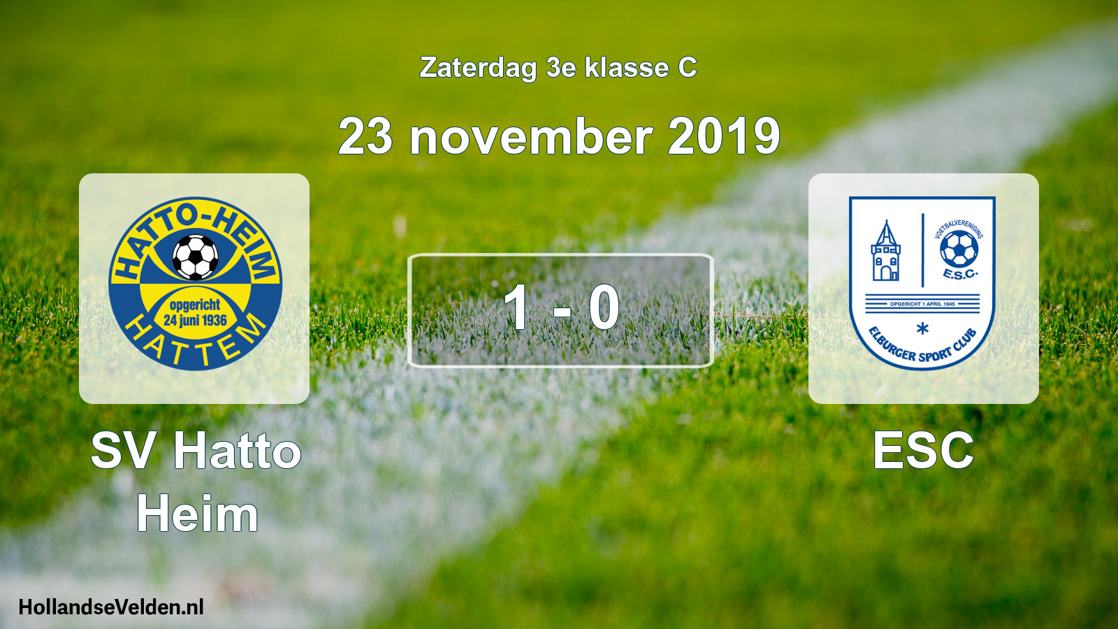 Total number of matches played: SV Hatto Heim - ESC 1 - 0 (23 November 2019)