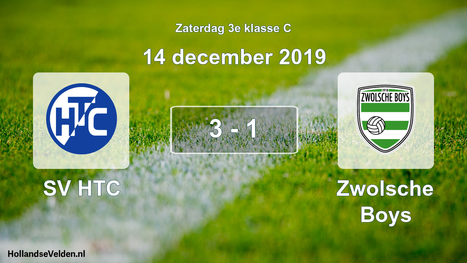 Total number of matches played: SV HTC - Zwolsche Boys 3 - 1 (14 December 2019)