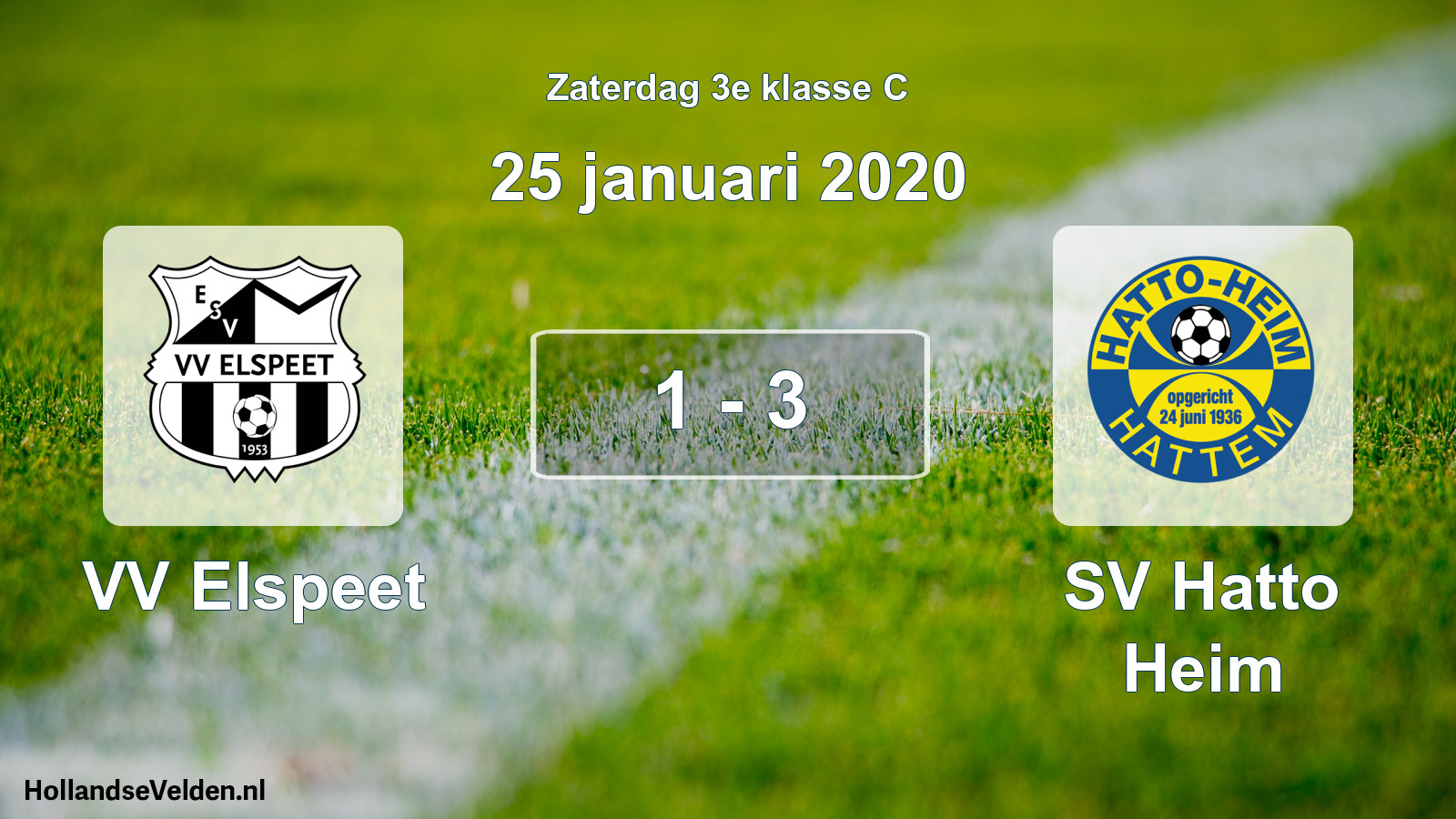 Total number of matches played: VV Elspeet - SV Hatto Heim 1 - 3 (25 January 2020)