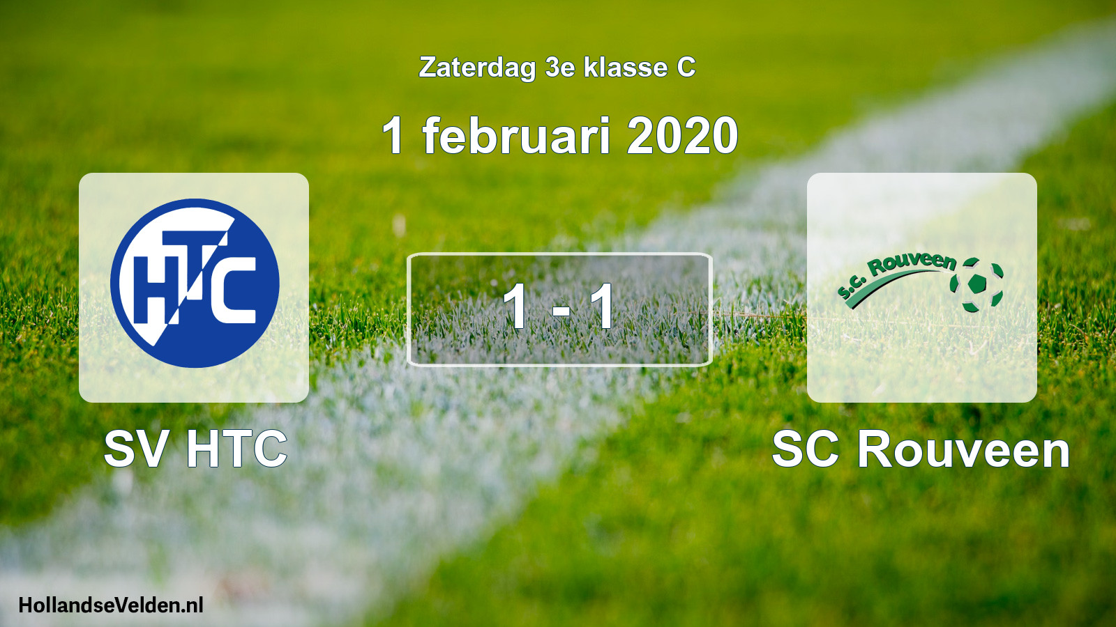 Total number of matches played: SV HTC - SC Rouveen 1 - 1 (1 February 2020)