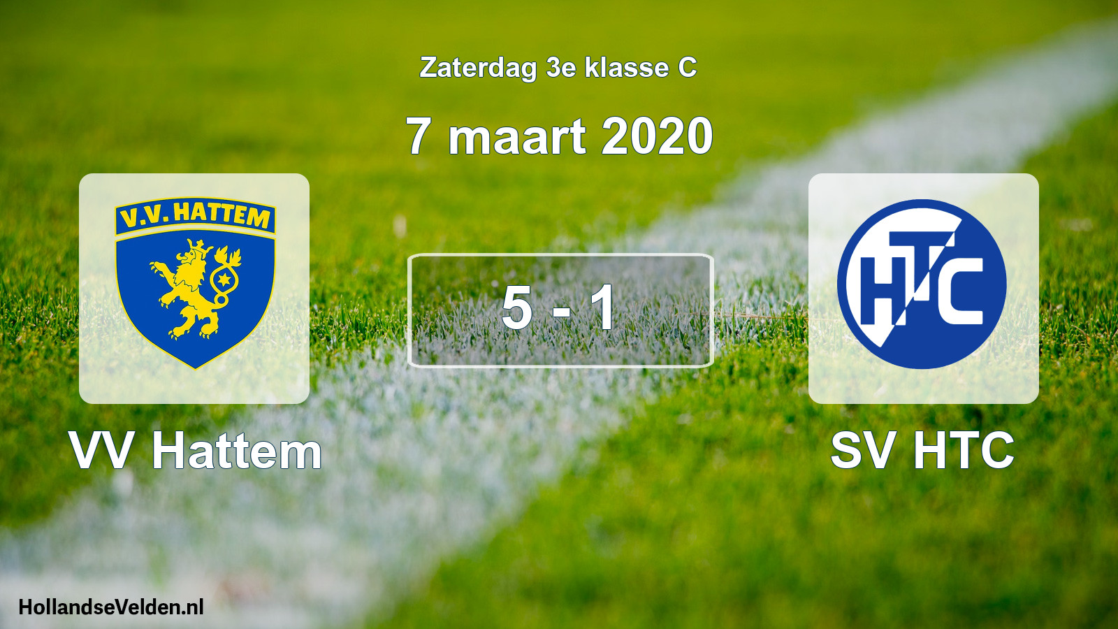 Total number of matches played: VV Hattem - SV HTC 5 - 1 (7 March 2020)