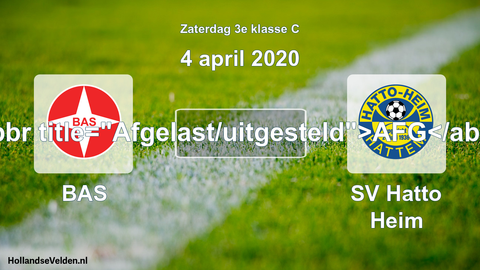 Scheduled Match: BAS - SV Hatto Heim (4 April 2020)