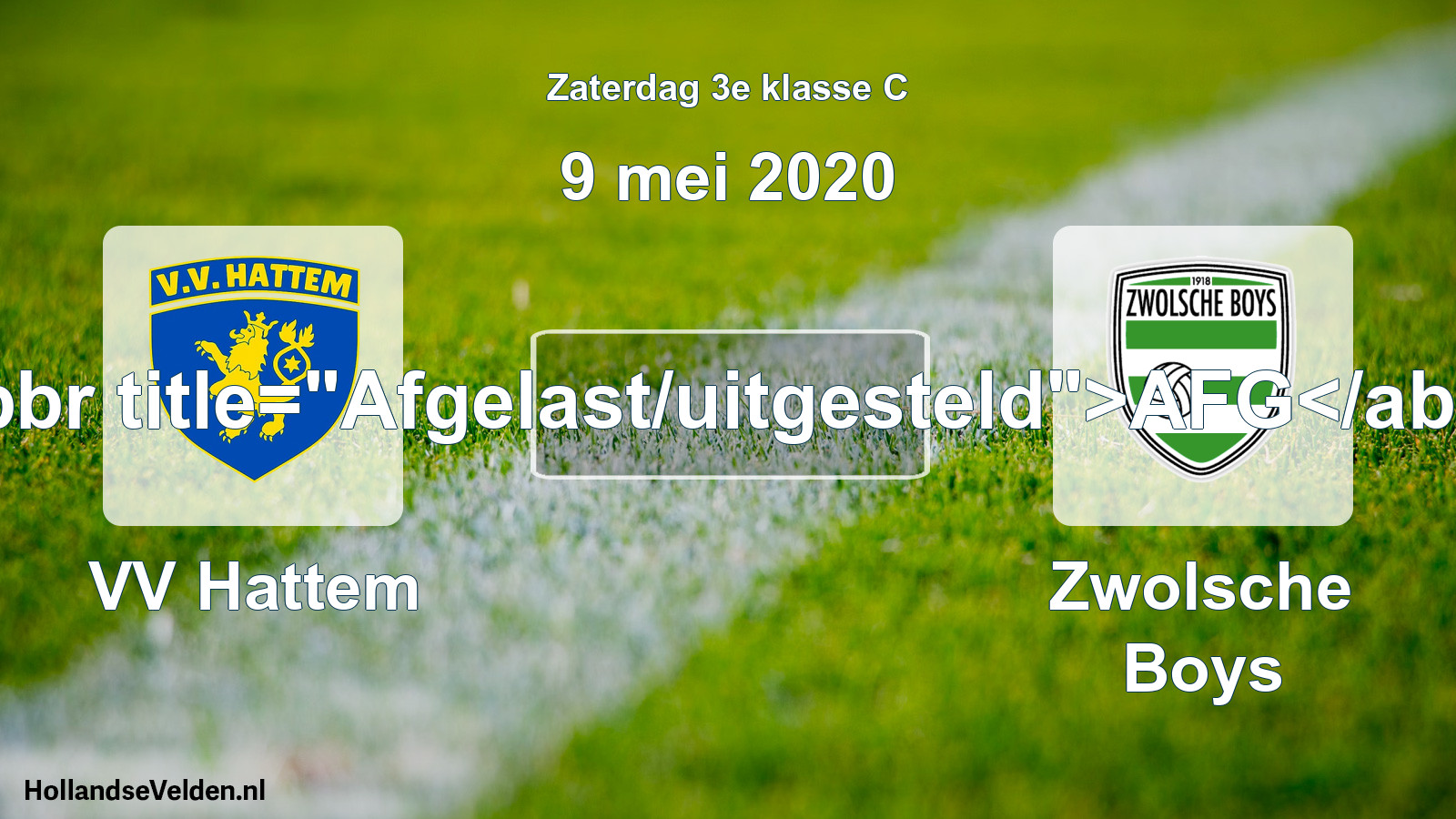 Scheduled Match: VV Hattem - Zwolsche Boys (9 May 2020)