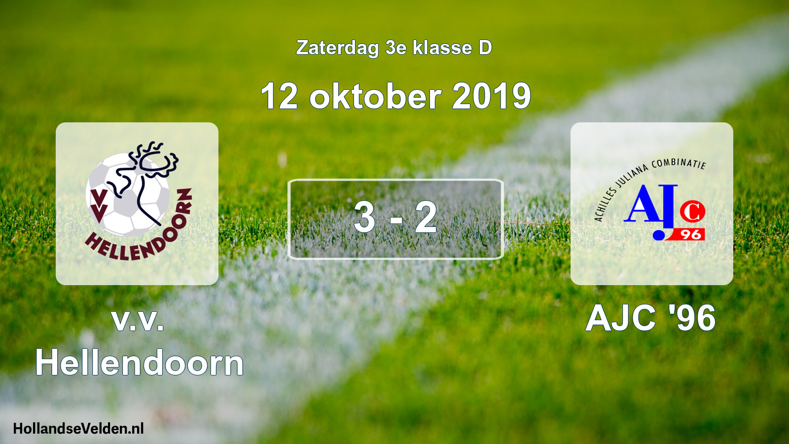 Total number of matches played: v.v. Hellendoorn - AJC '96 3 - 2 (12 October 2019)